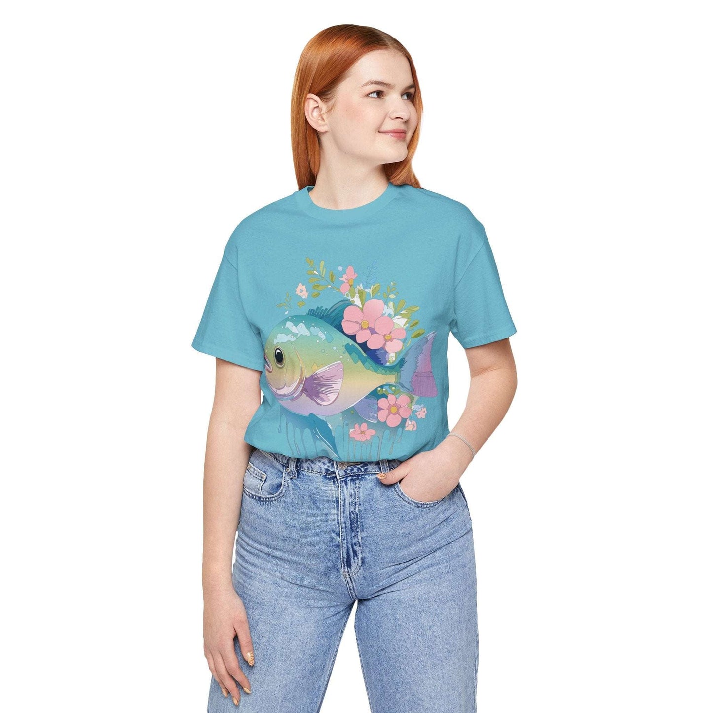 Fish Graphic Unisex 100 Cotton Vintage Artwork Tee 1