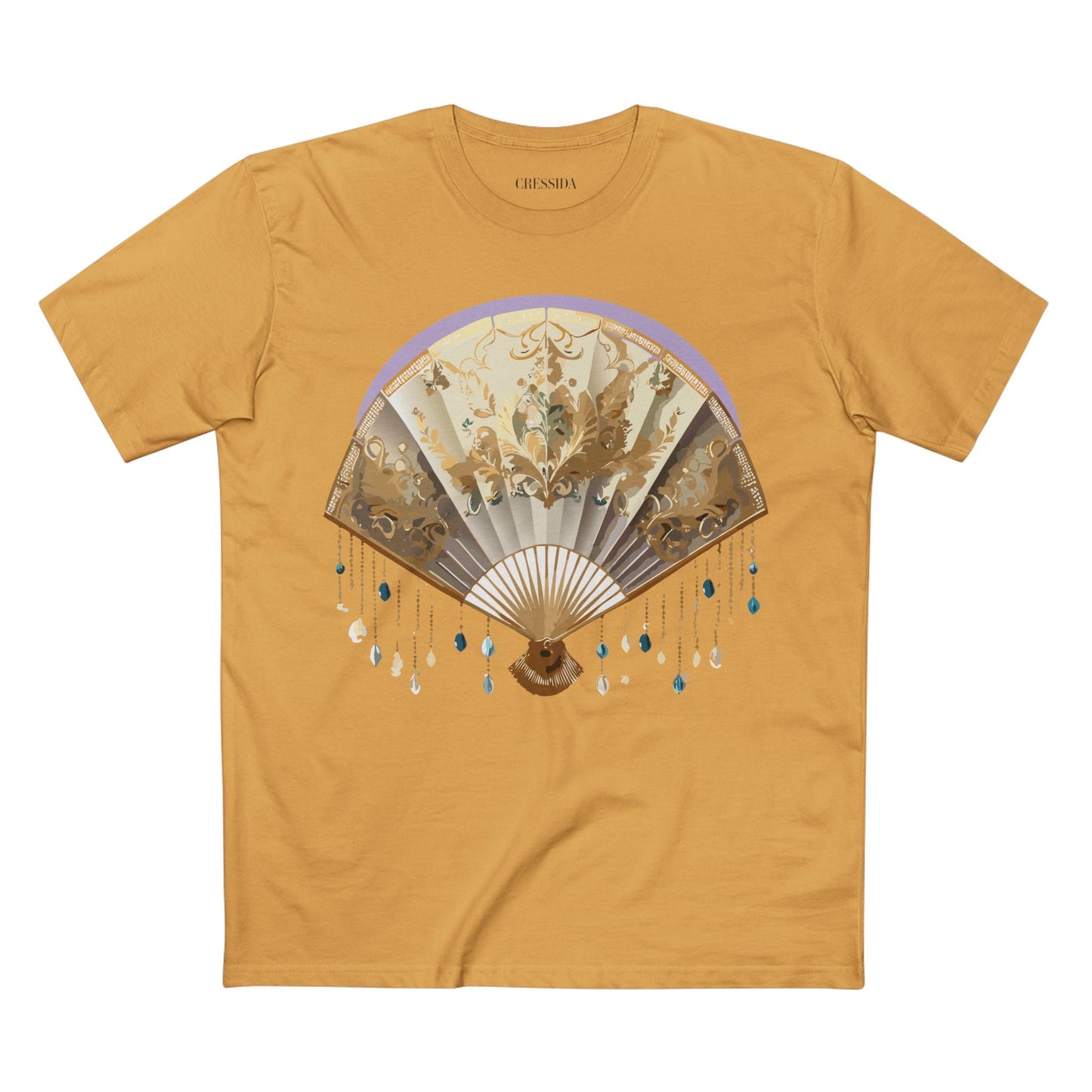 Antique Fan Graphic Design T-Shirt Unisex 100 Cotton Floral Carnival Artwork Tee 27