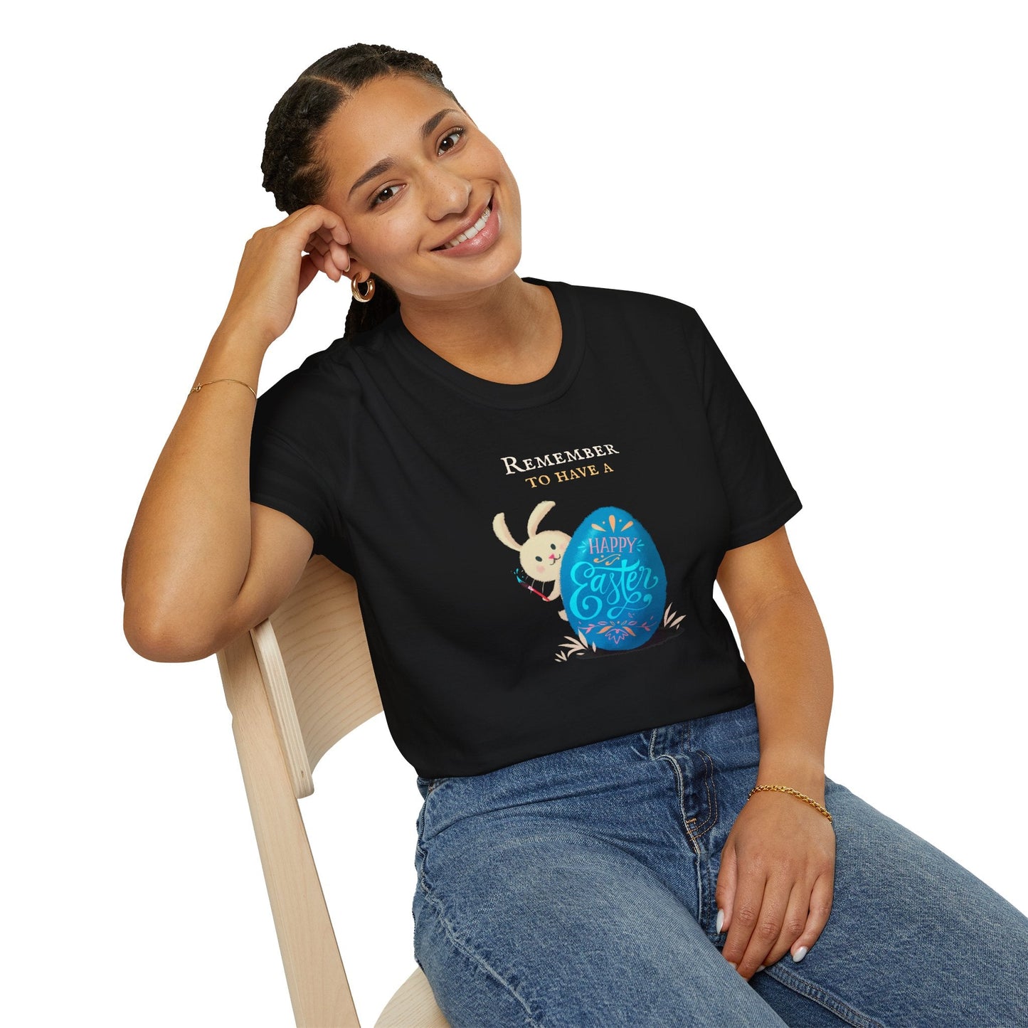 Easter Bunny Egg T Shirt Unisex Softstyle Tee With Easter Signature Prints And Design