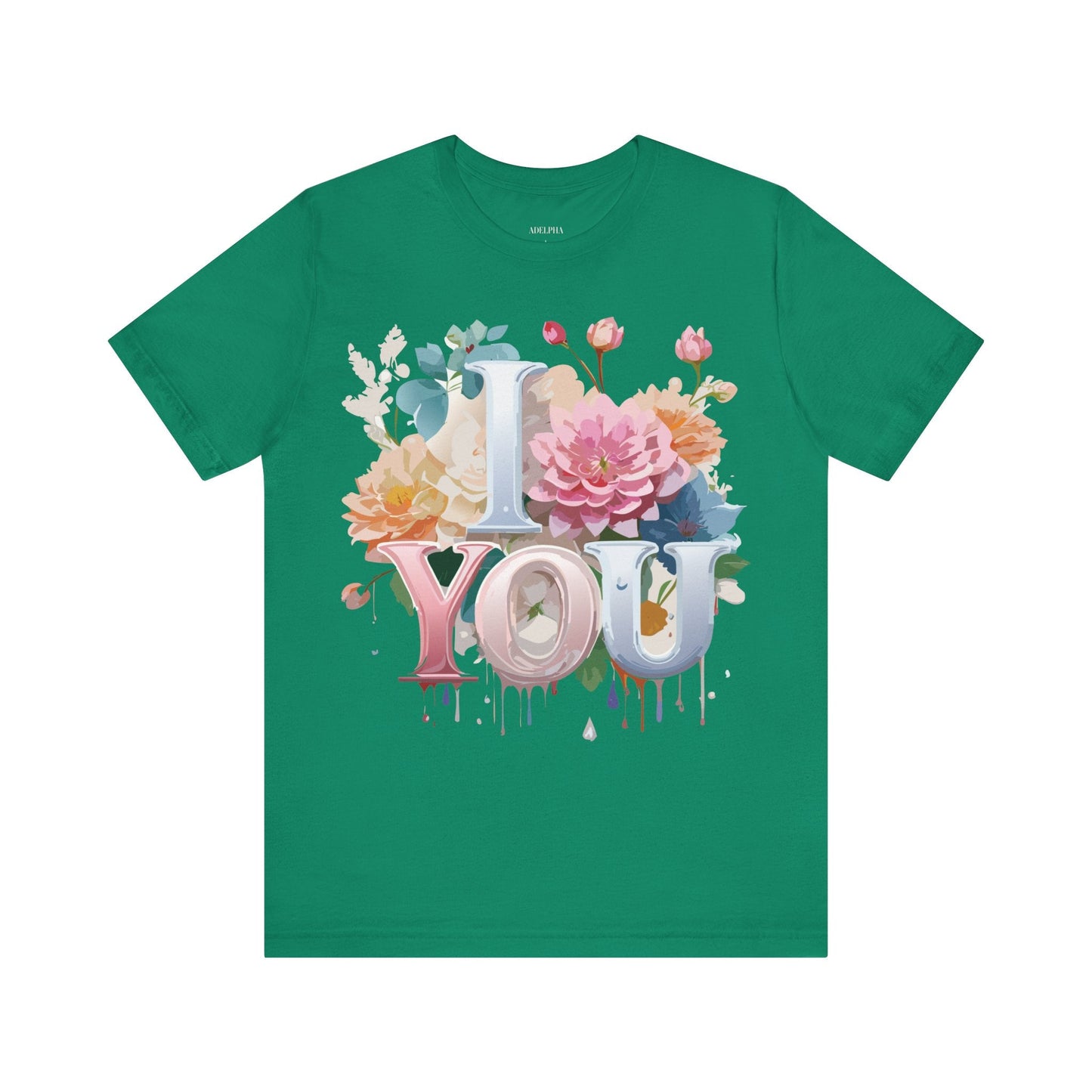 Valentine Day Graphic Unisex 100 Cotton Vintage Artwork with Love and Flower Design Tee 1