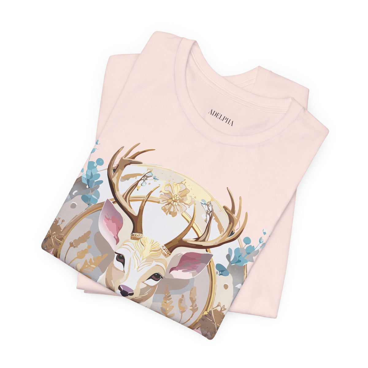 Medallion Graphic Unisex Cotton Bella+Canvas Tee with Floral Art Design m59