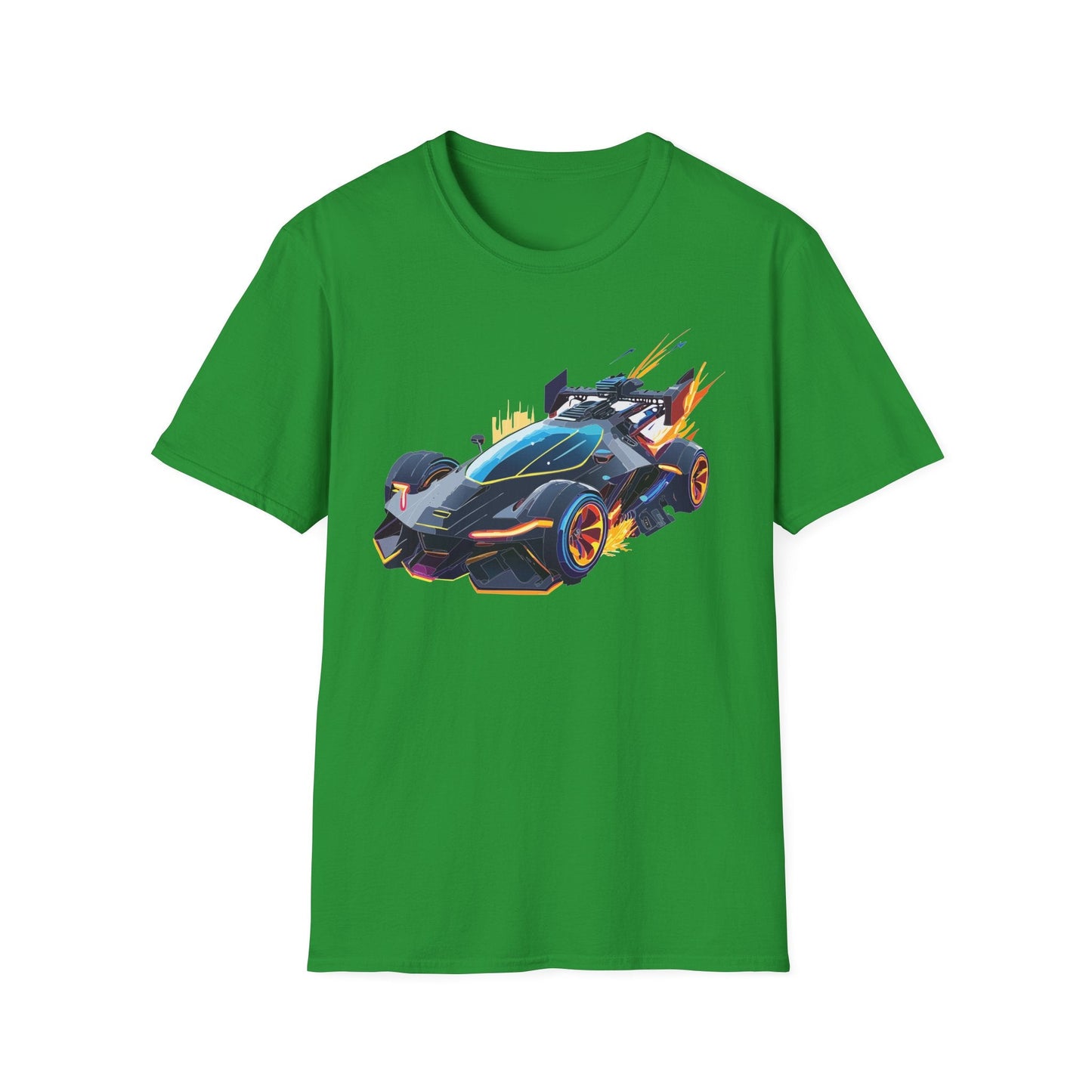 Unisex Car T Shirt With Cars Design Hot Wheels Graphic Tee Gildan Softstyle 64000