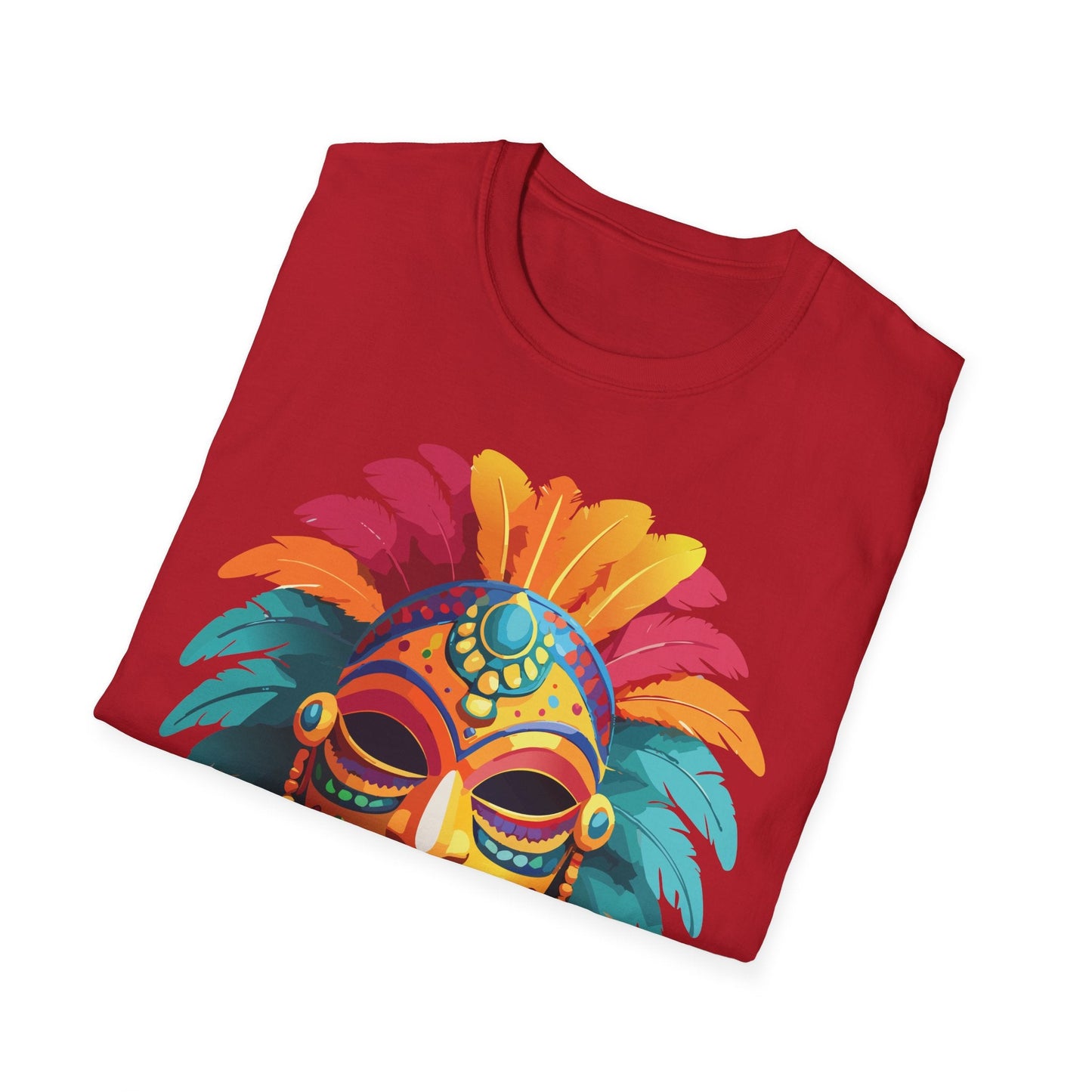 Mask Graphic Unisex Cotton Masquerade Design Artwork Tee 5