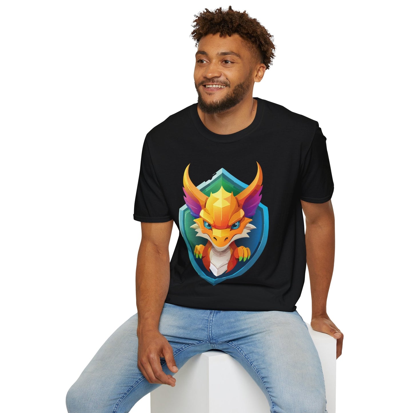 Dragon T Shirt Unisex Dragon Graphic Tee With Animal Design Soft Cotton Gildan Softstyle 64000