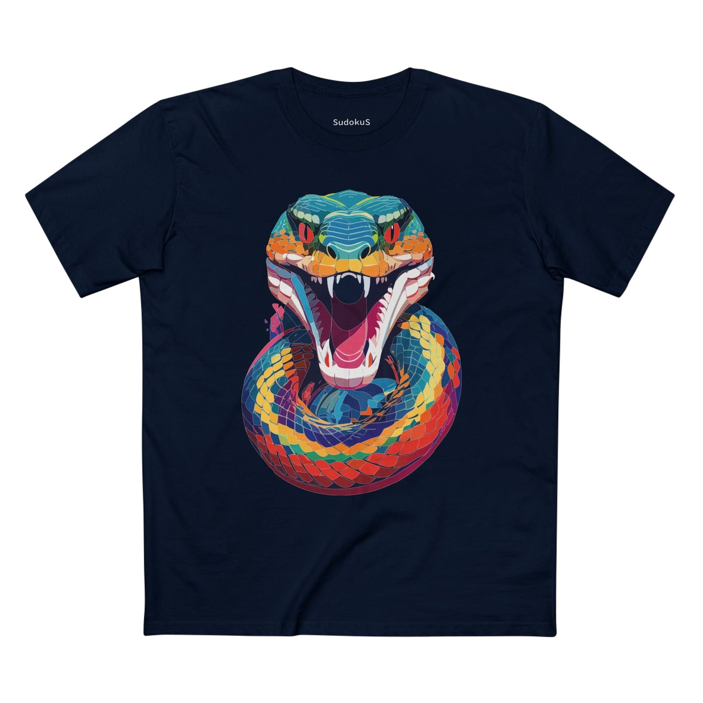Snake Graphic Unisex 100 Cotton Staple Tee with Animal Design Artwork 3