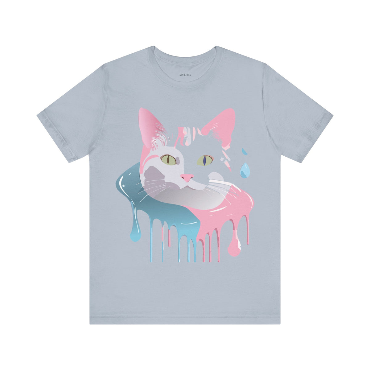 Cat Graphic Unisex Cotton Bella+Canvas Tee with Animal Art Design m11