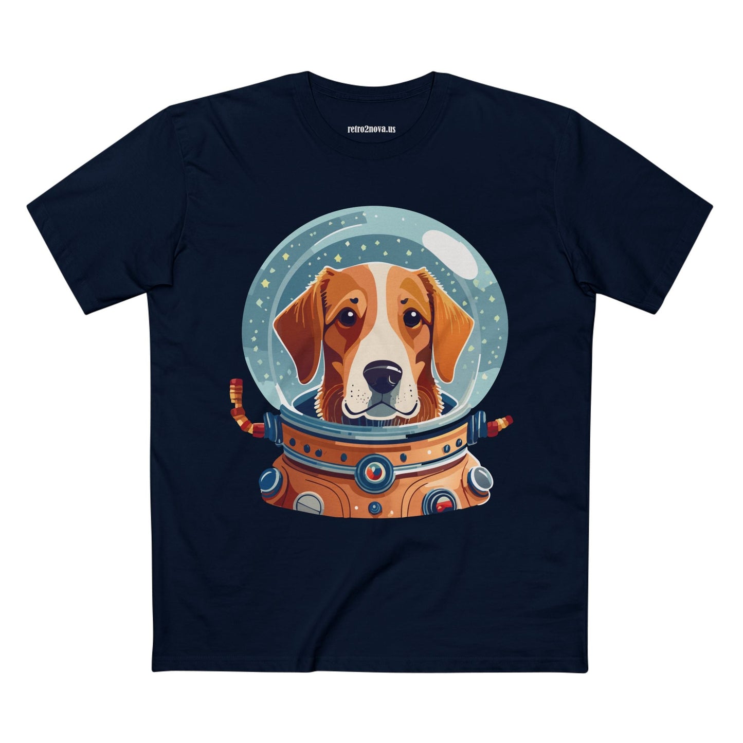 Unisex Dog Art Shirt Premium Cotton Tee With Original Animal Design From Retro2Nova Art Collection For Everyday Comfort