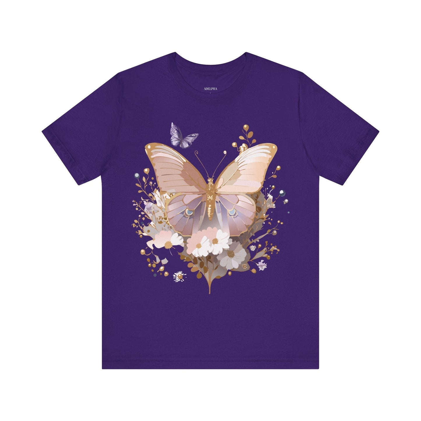 Butterfly Graphic Tee From Adelpha Unisex Short Sleeve Vintage Artwork