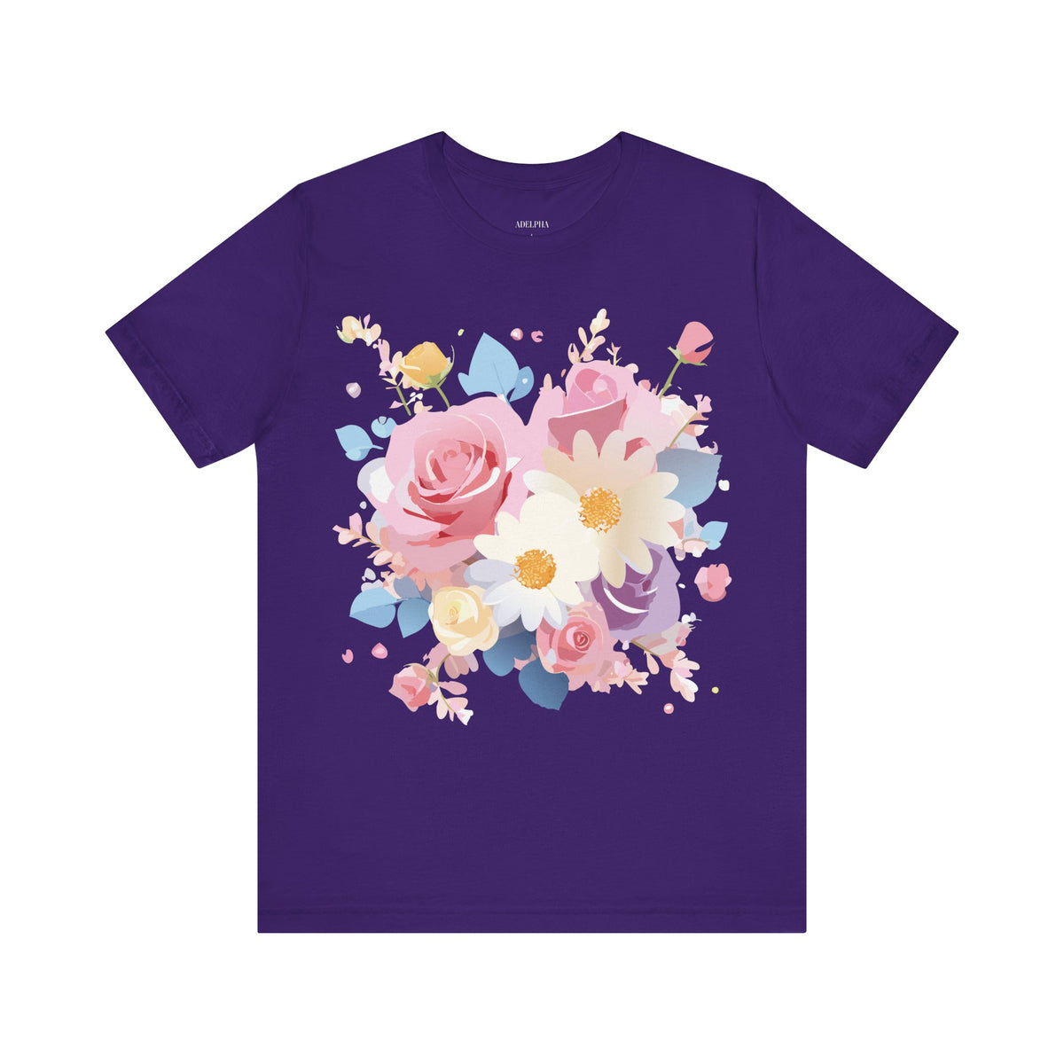 Floral Graphic Tee Shirt - Bella+Canvas Unisex 100 Cotton 12