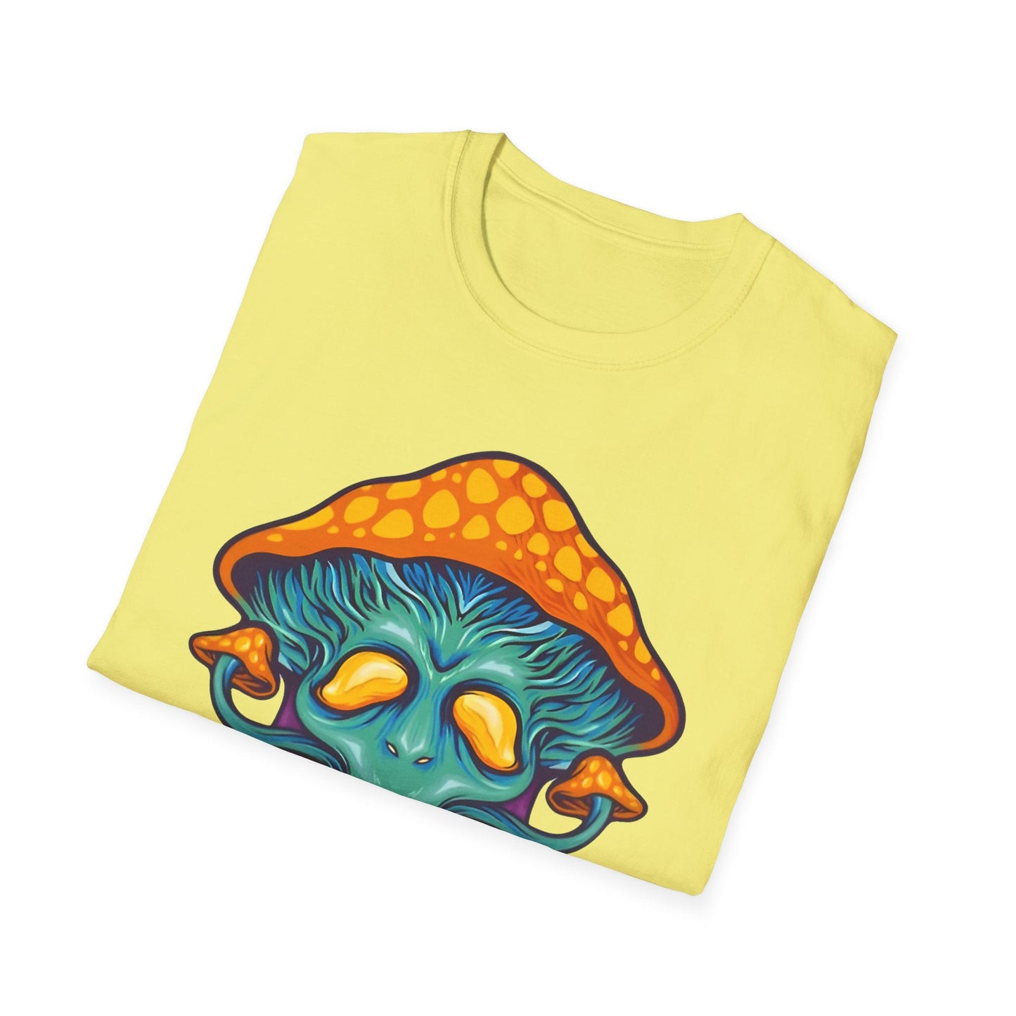 Mashroom T Shirt Unisex Funny Mushroom Design Tee 100 Percent Cotton Softstyle Collection