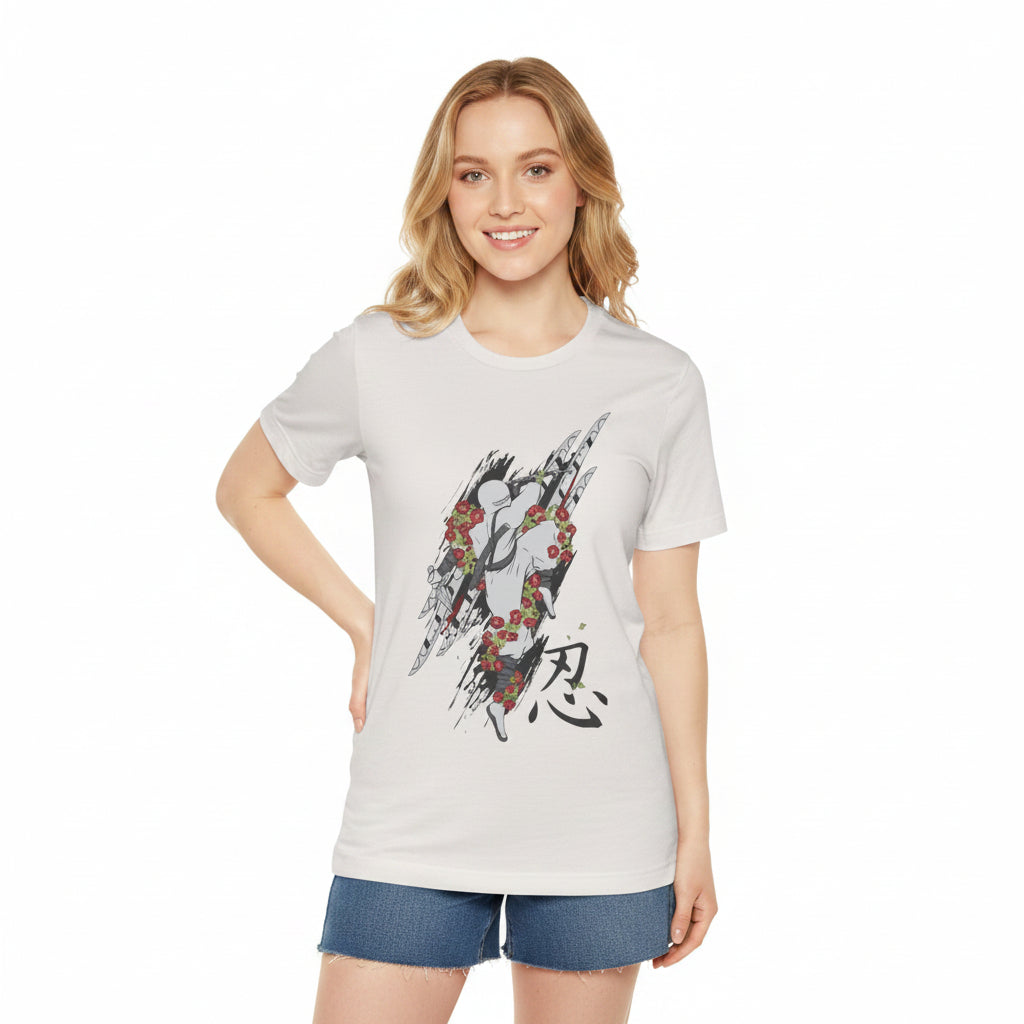 Ninja Samurai Artwork Graphic Unisex Cotton T-Shirt r5