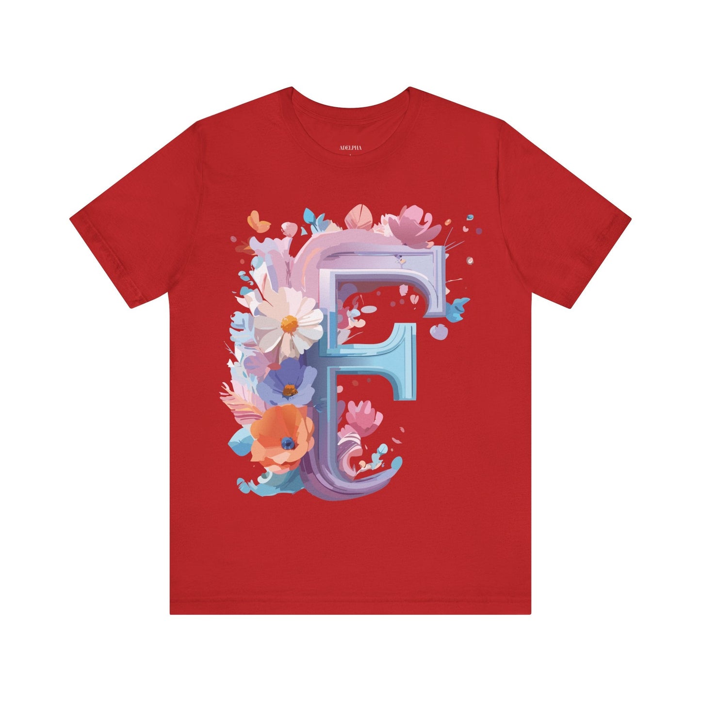 Letter F Shirt Graphic Tee Unisex Vintage Inspired Artwork From Adelpha Premium Short Sleeve