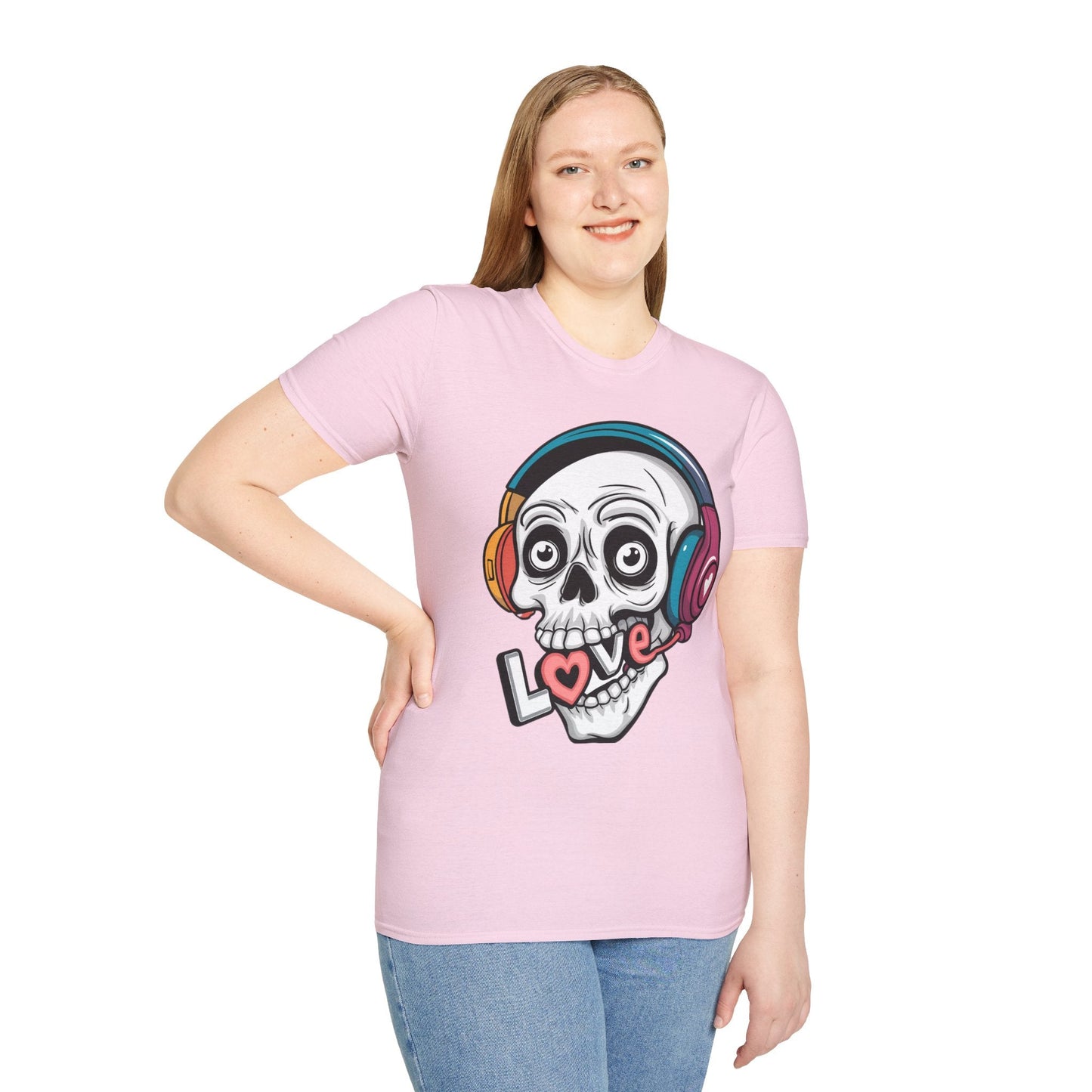Skull Tee Shirt Unisex Skeleton Shirt With Skull Artwork Gildan Softstyle Cotton Tee