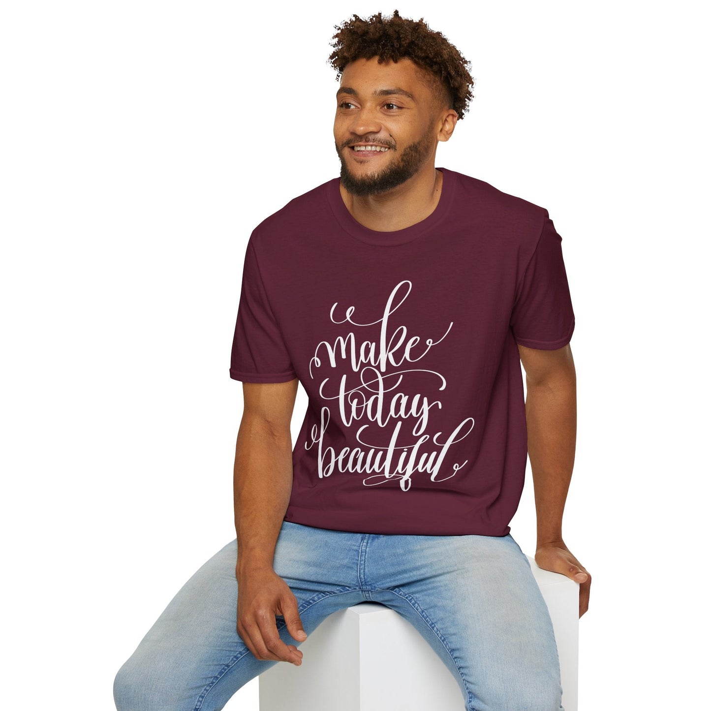 Positive Slogan T Shirt Unisex Softstyle Gildan 64000 With Positive Words And Good Quotes Art Tee