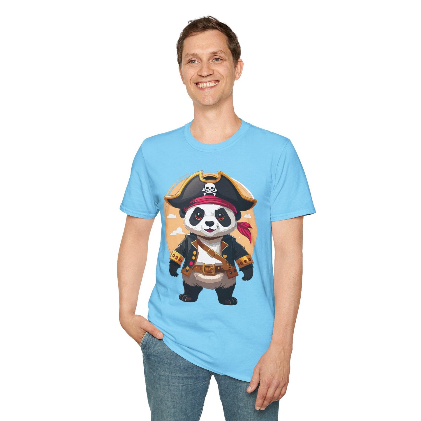 Panda Shirt Unisex T Shirt With Panda Animal Tee Animals Gildan Softstyle 64000 Cotton