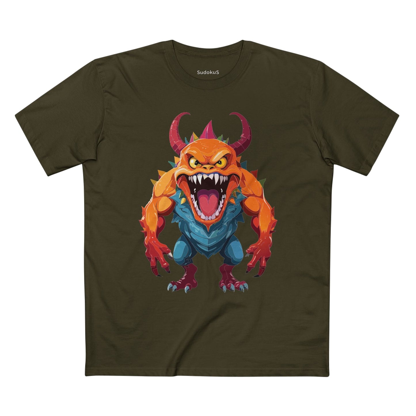 Cartoon Monsters Graphic Unisex 100 Cotton Staple Tee 25