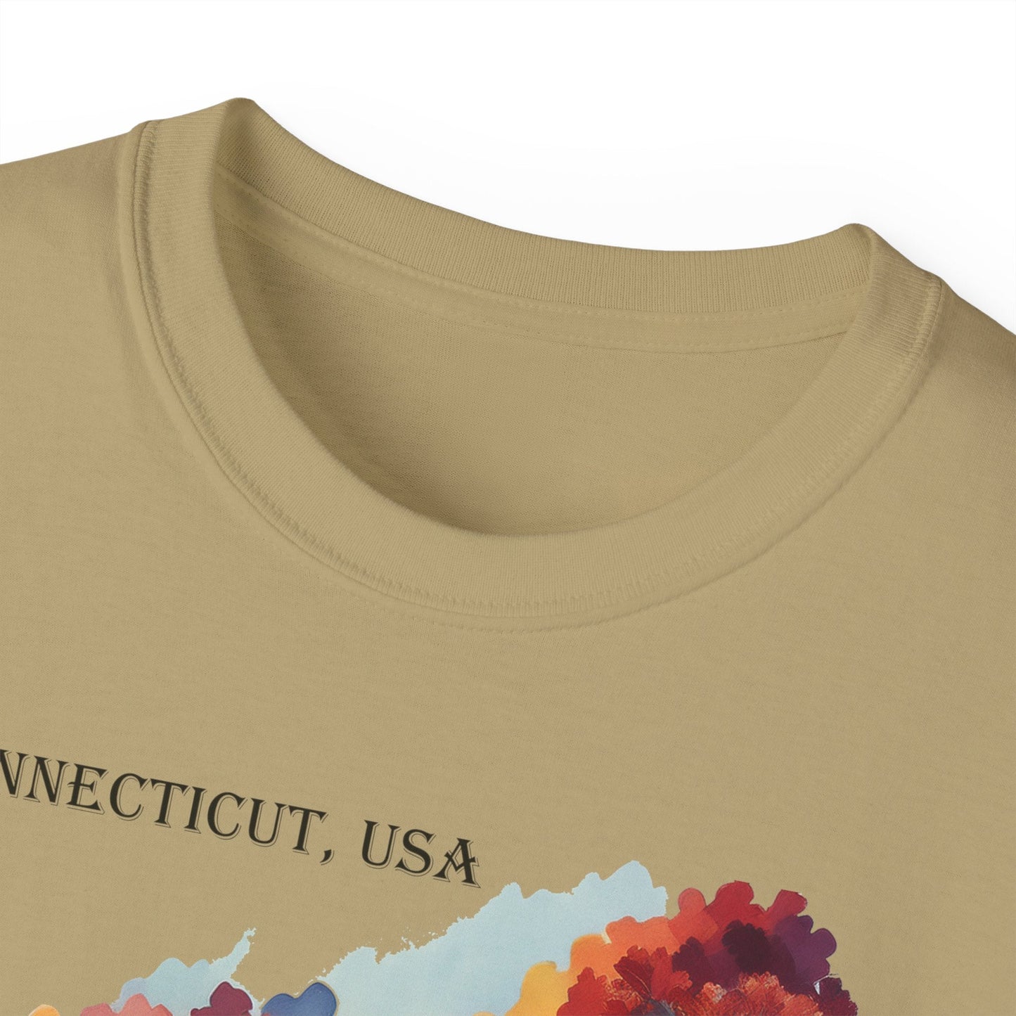 Connecticut Graphic Unisex Cotton T‑Shirt 1