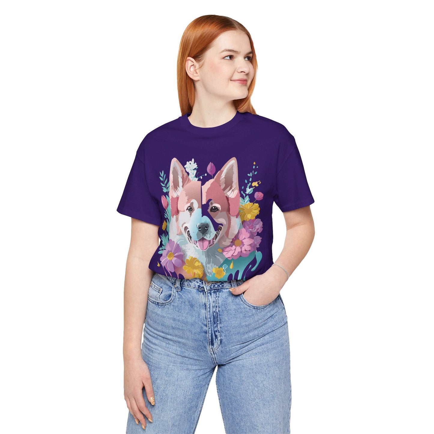 Dog Shirt Graphic Tee Unisex Short Sleeve Adelpha Art Design Vintage Inspired Artwork Edition