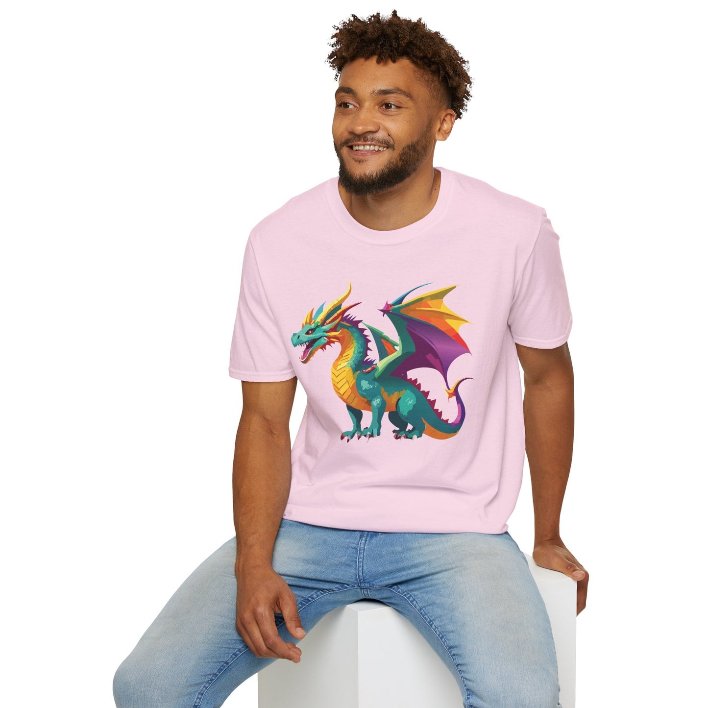 Dragon Graphic Unisex Cotton Softstyle Art Design Tee With Animals 10