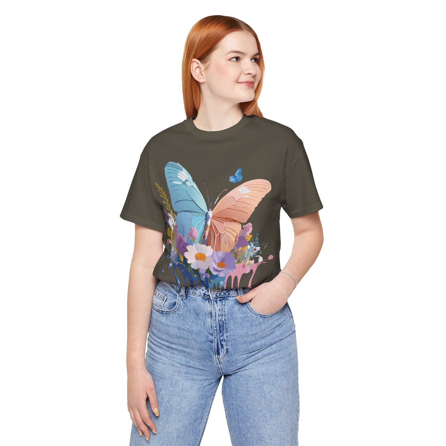Butterfly Graphic Tee Adelpha Unisex Short Sleeve Art Design