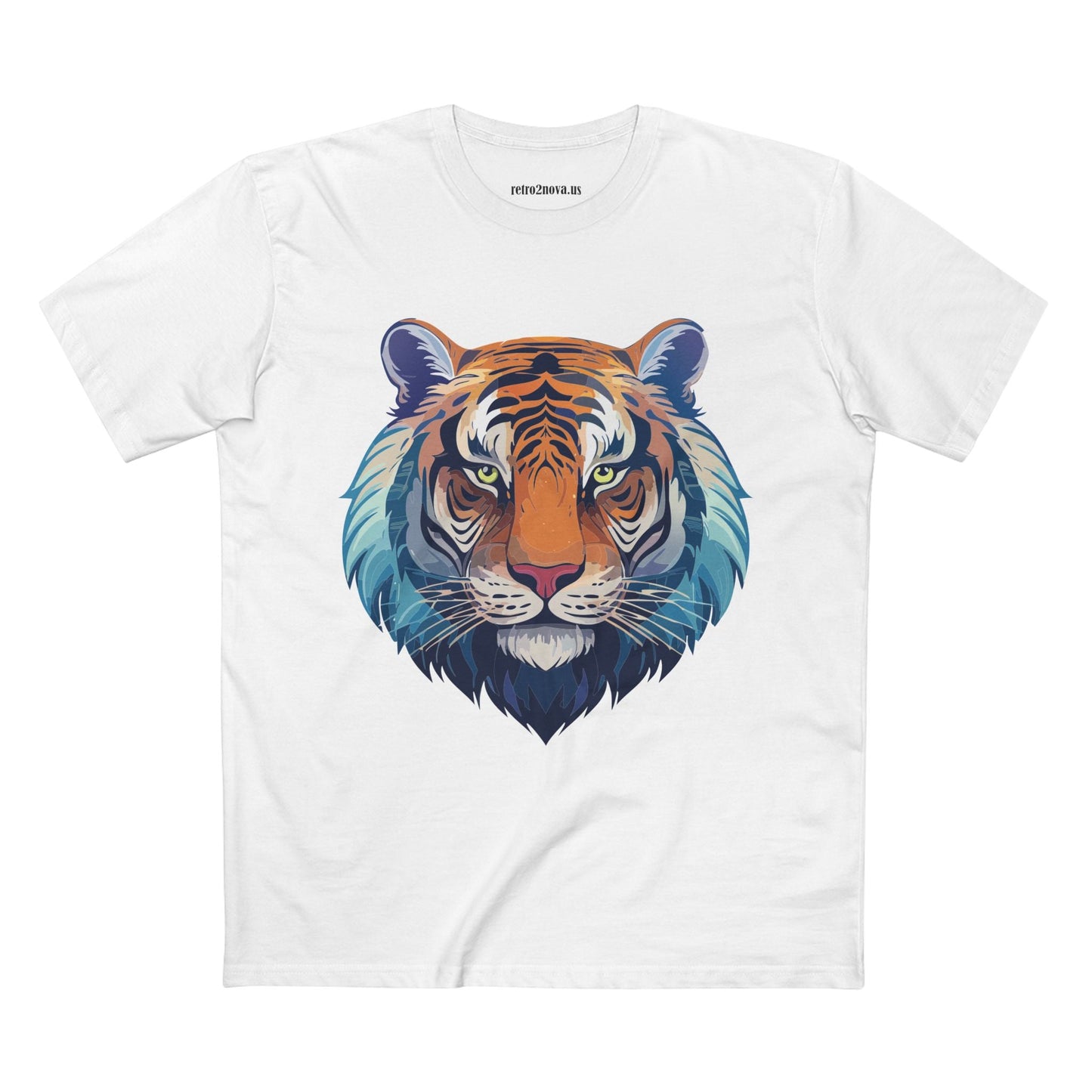 Tiger Shirt Unisex Premium Cotton Staple Tee With Original Art Design From Retro2Nova Exclusive Art Collection