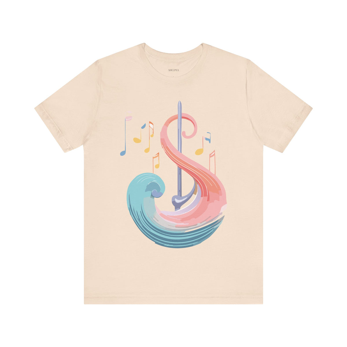 Music Graphic Unisex Cotton Bella+Canvas Tee with Art Design n181