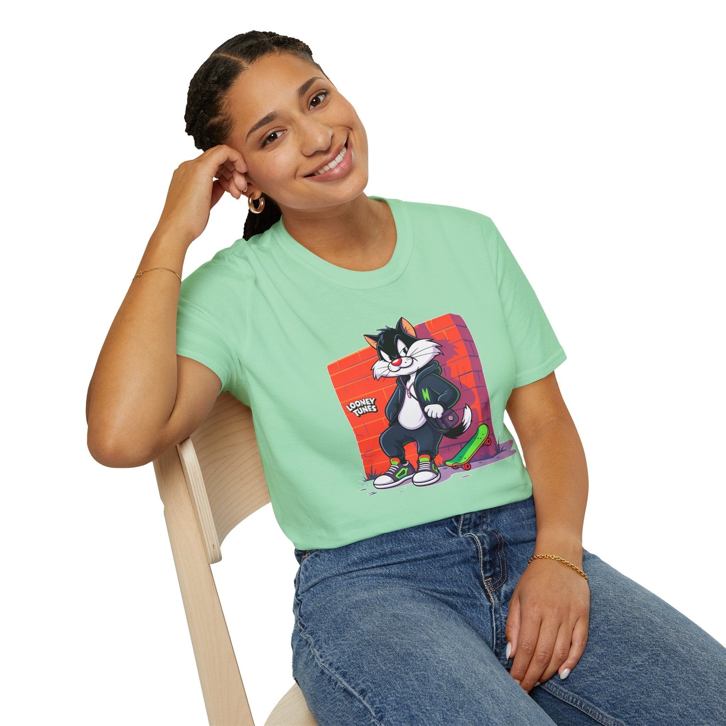 Cartoon T Shirt With Animation Design Unisex Softstyle Graphic Tee Funny Animals