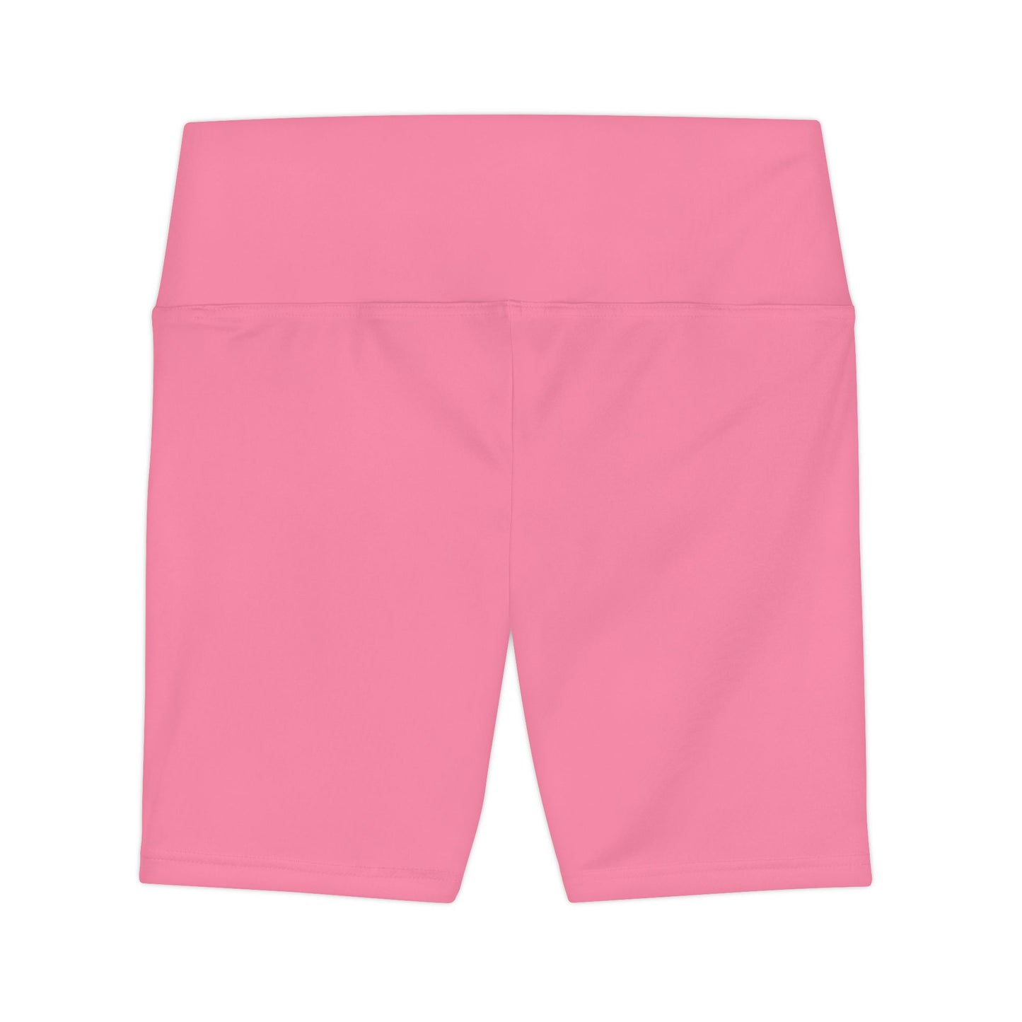 Cotton Candy Pink Women's Workout Shorts — Solid High-Waist Biker Shorts for Exercise & Everyday Wear