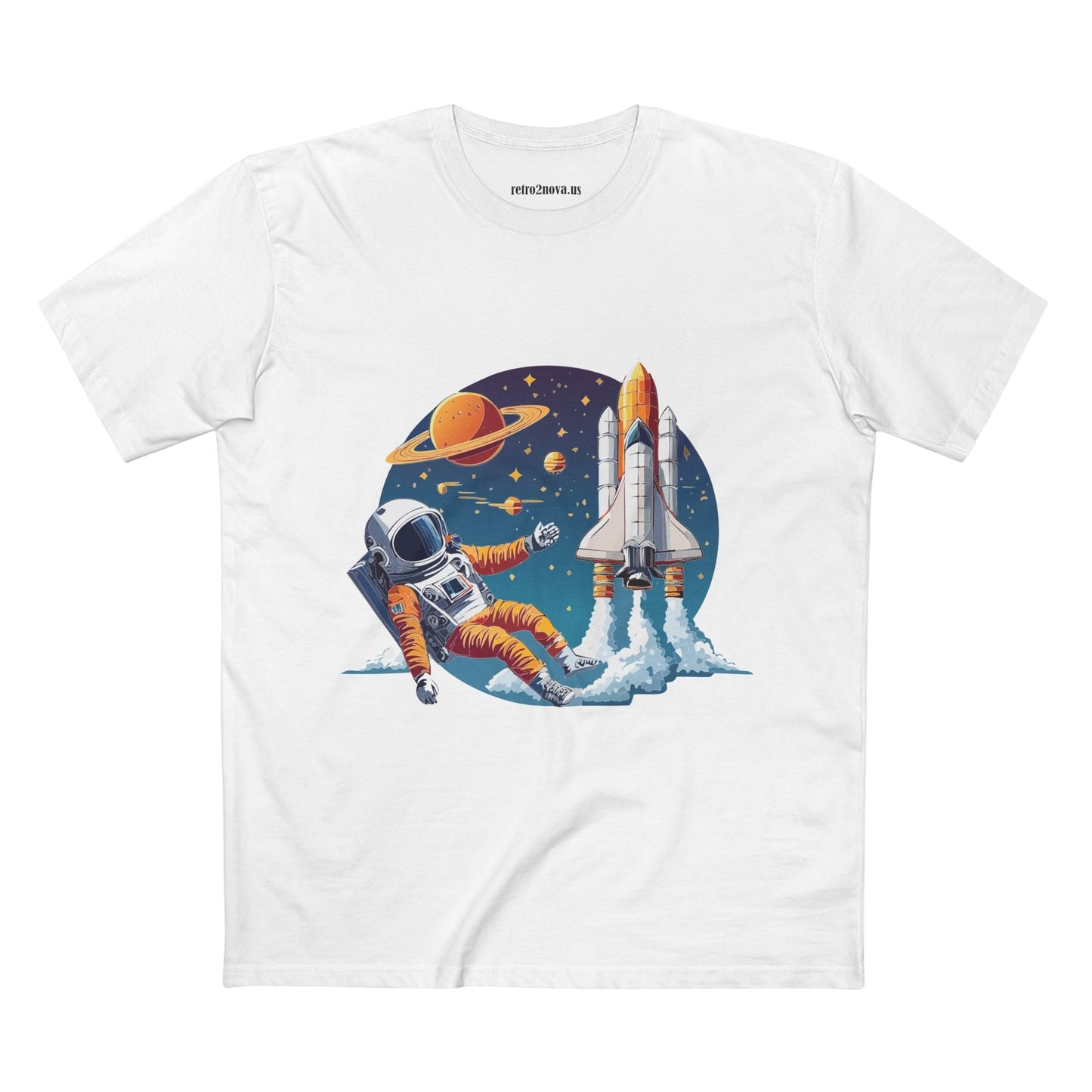 Cosmos Astronaut Shirt CS 24 Unisex Premium Cotton Tee With Original Art Design Retro2Nova