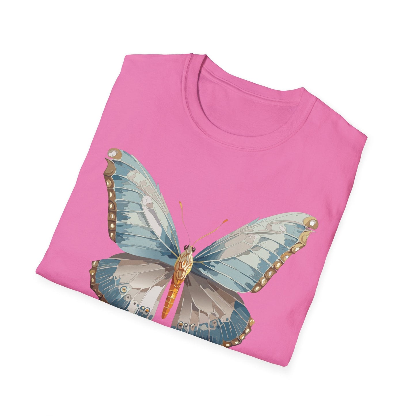 Butterfly Emblem Shirt Unisex T Shirt Gildan Softstyle 64000 Monarch Print Cotton Tee Everyday
