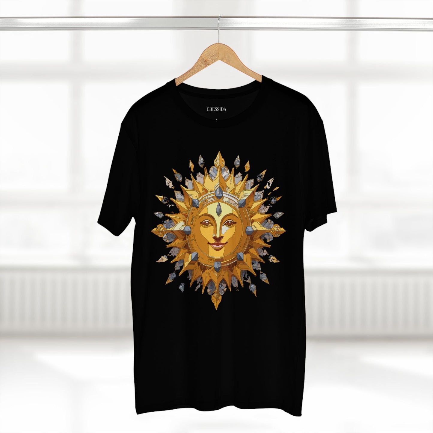 Gold Sun Graphic Unisex 100 Cotton T-Shirt with Golden Art Design 11