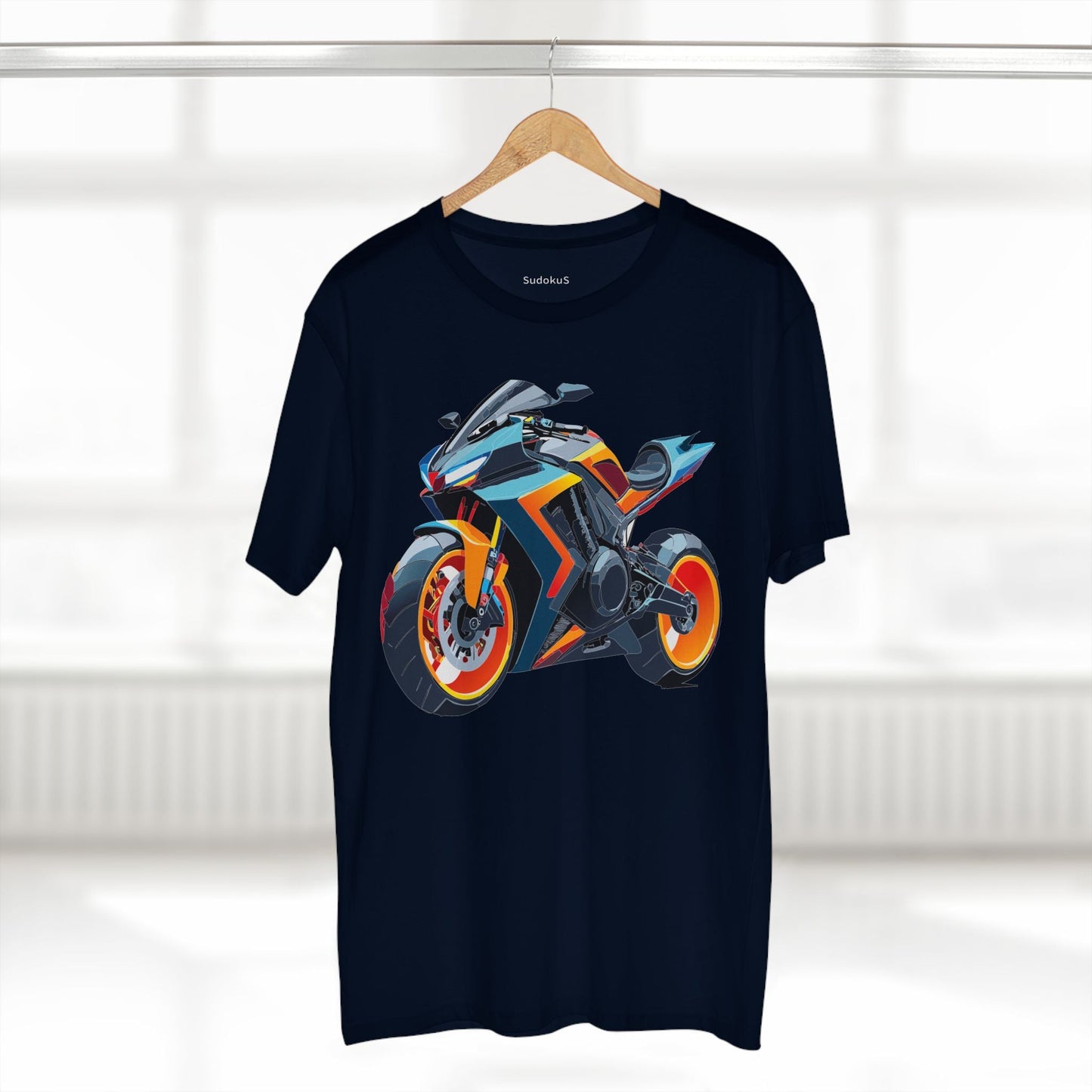 Moto Bike Graphic Unisex 100 Cotton Staple Tee 26