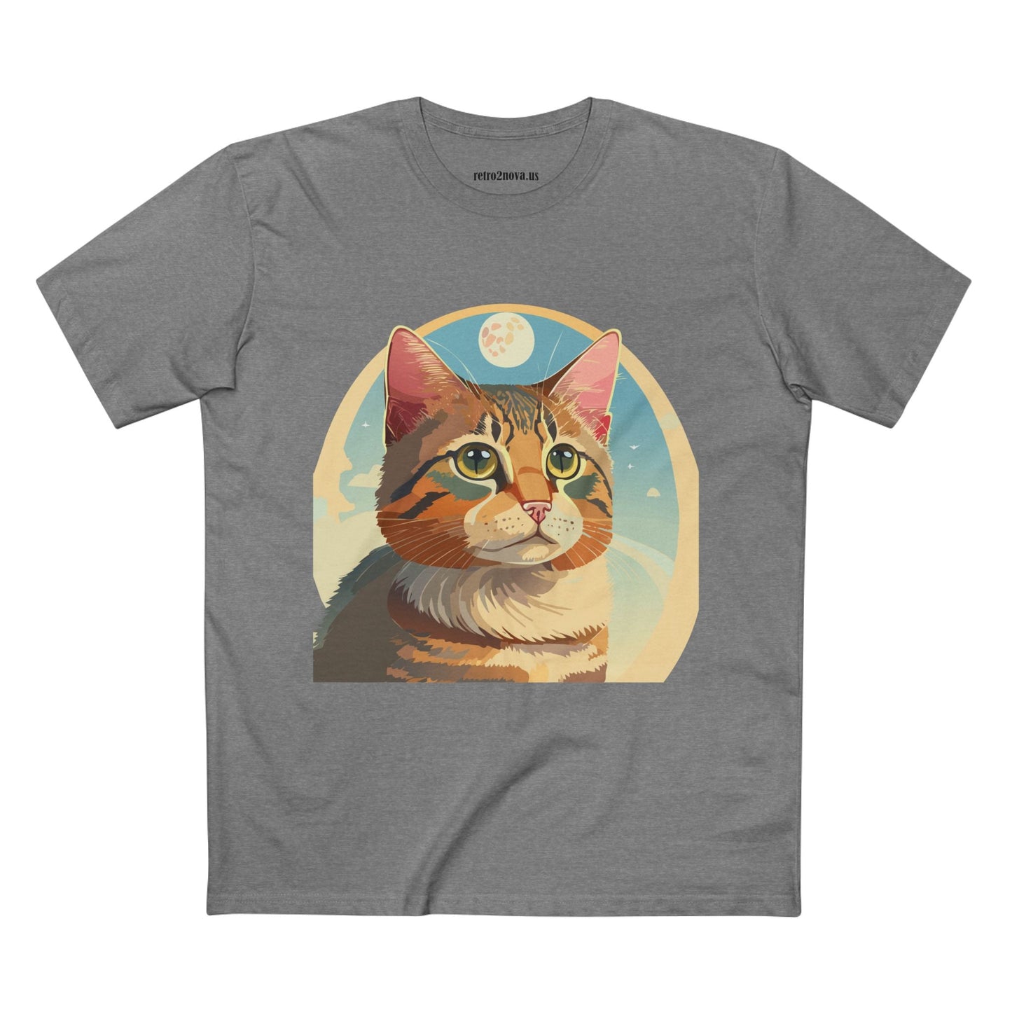 Cat Shirt Unisex Premium Cotton Tee With Original Cat Art Design Retro2Nova Soft Breathable Regular Fit