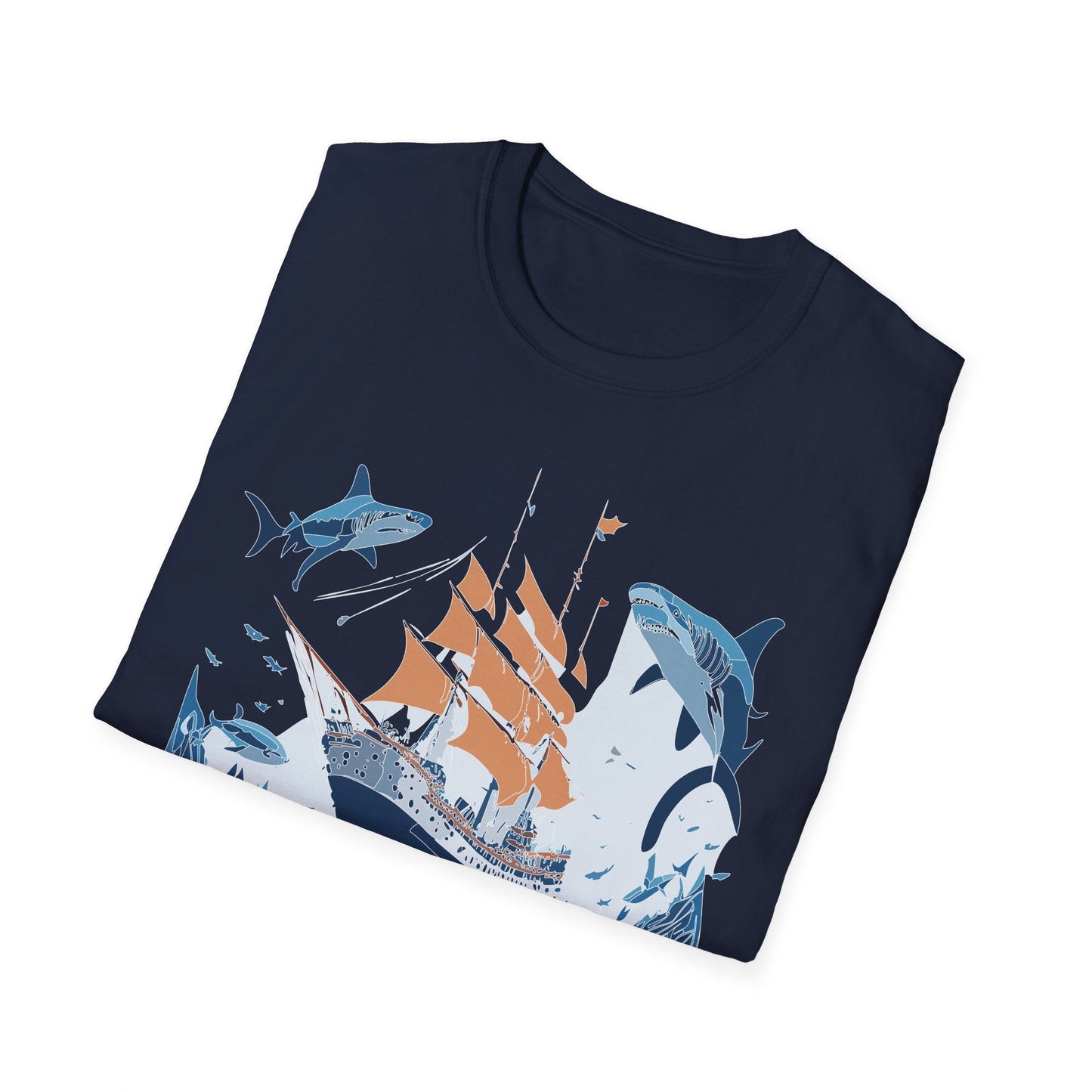 Ocean Graphic Unisex Softstyle Cotton Tee 18