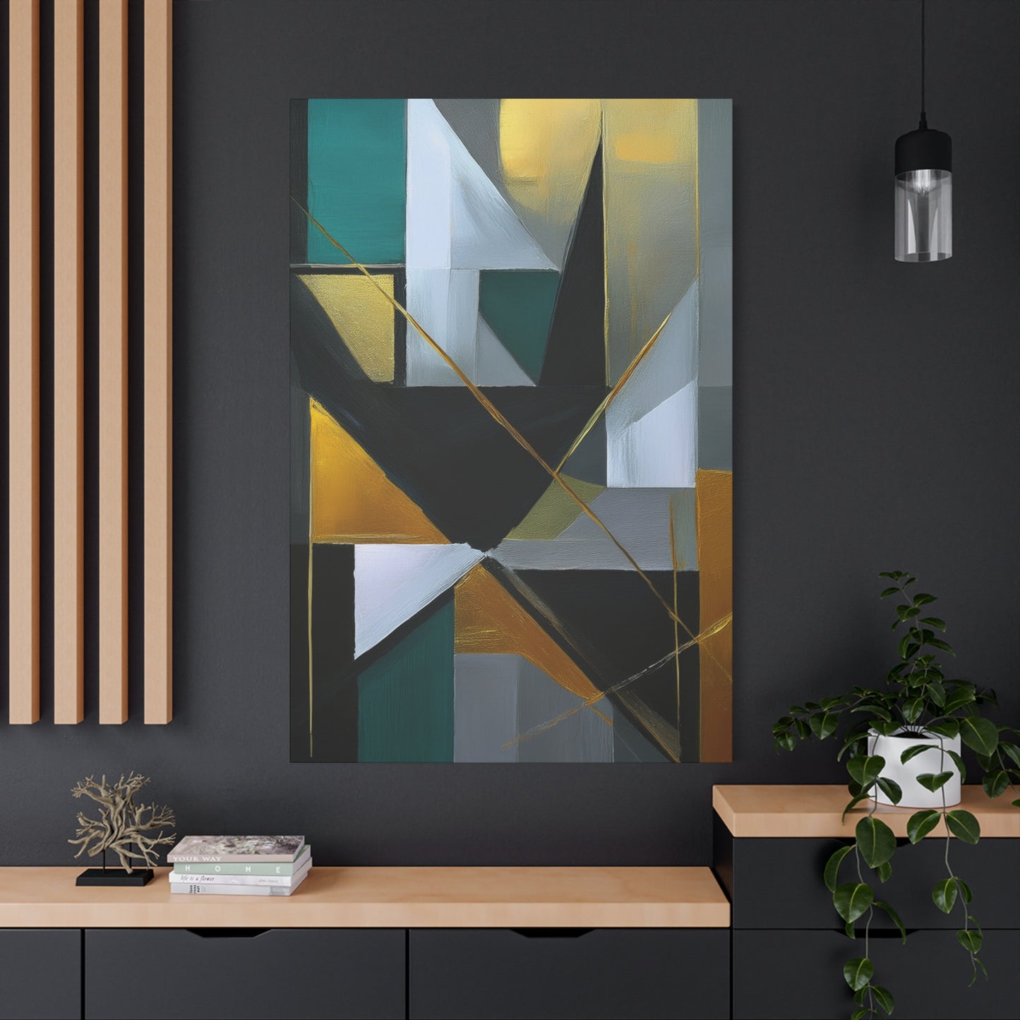 Abstract Geometric Painting Print Canvas 20x24,20x30,24x30 24x32,24x36,30x40 32x48,36x48,40x60 Pine-Wood Inner Frame ABS-77