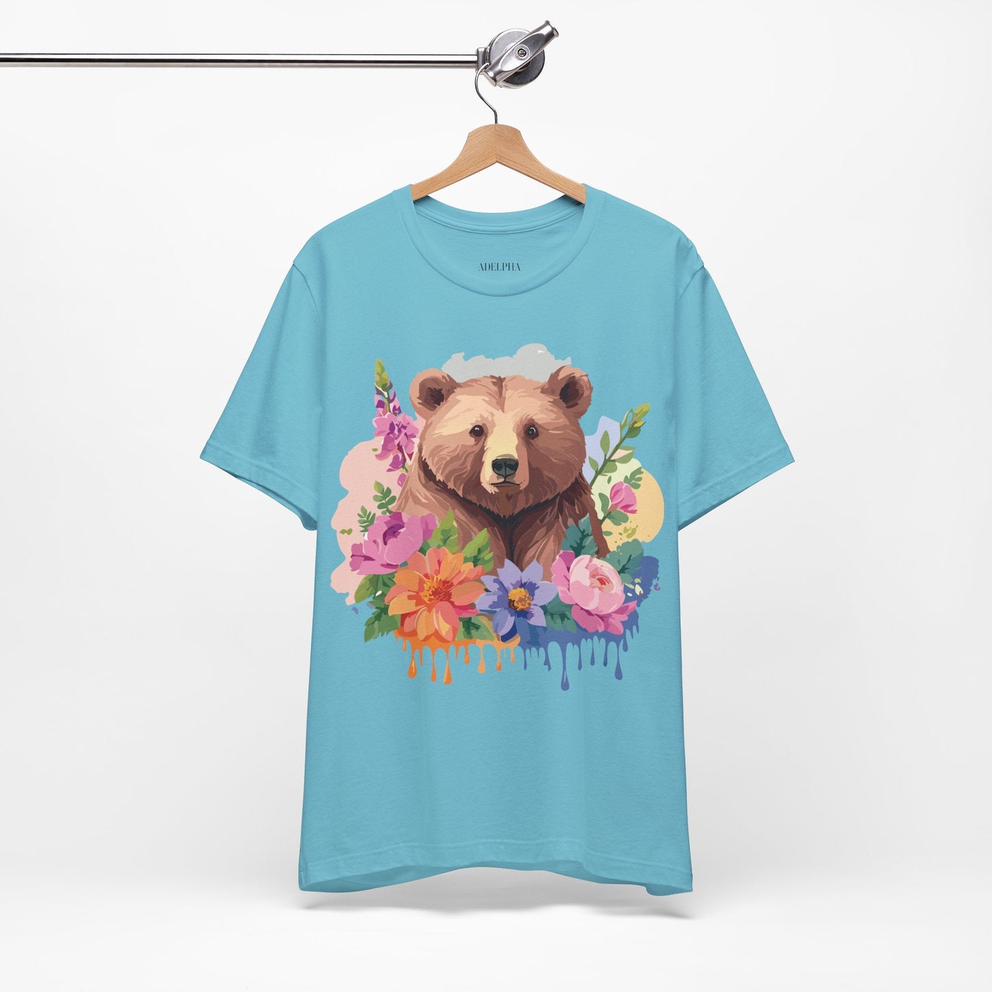 Bear Graphic Unisex 100 Cotton Short Sleeve Art Design Vintage T-Shirt 1