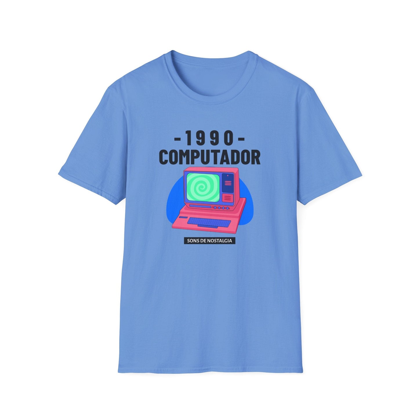 1990 Computador Retro T-Shirt Unisex Cotton Vintage Computer Graphic Tee