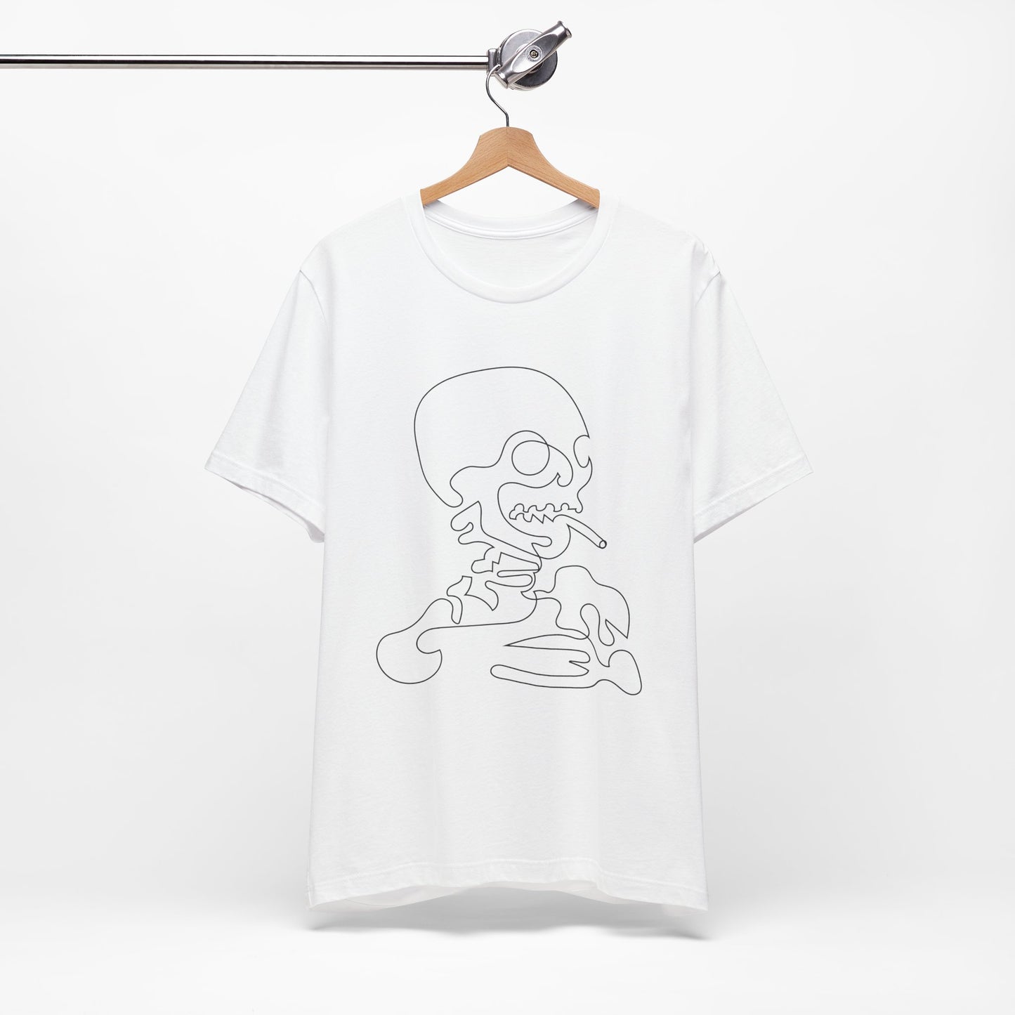 Unisex Cotton Tee Shirt with Skull