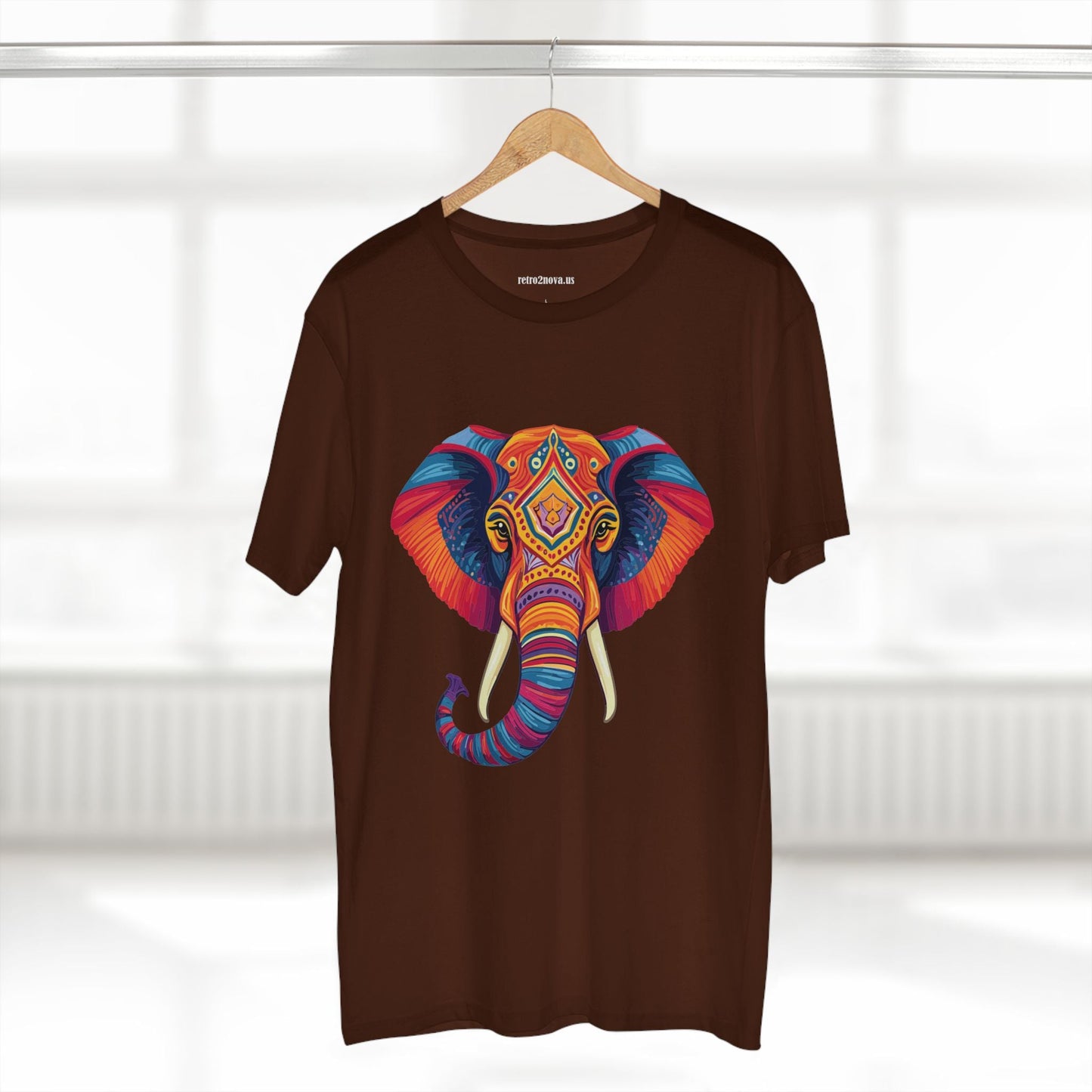 Elephant Animal Shirt Unisex Premium Cotton Tee With Original Art Design From Retro2Nova Art Collection