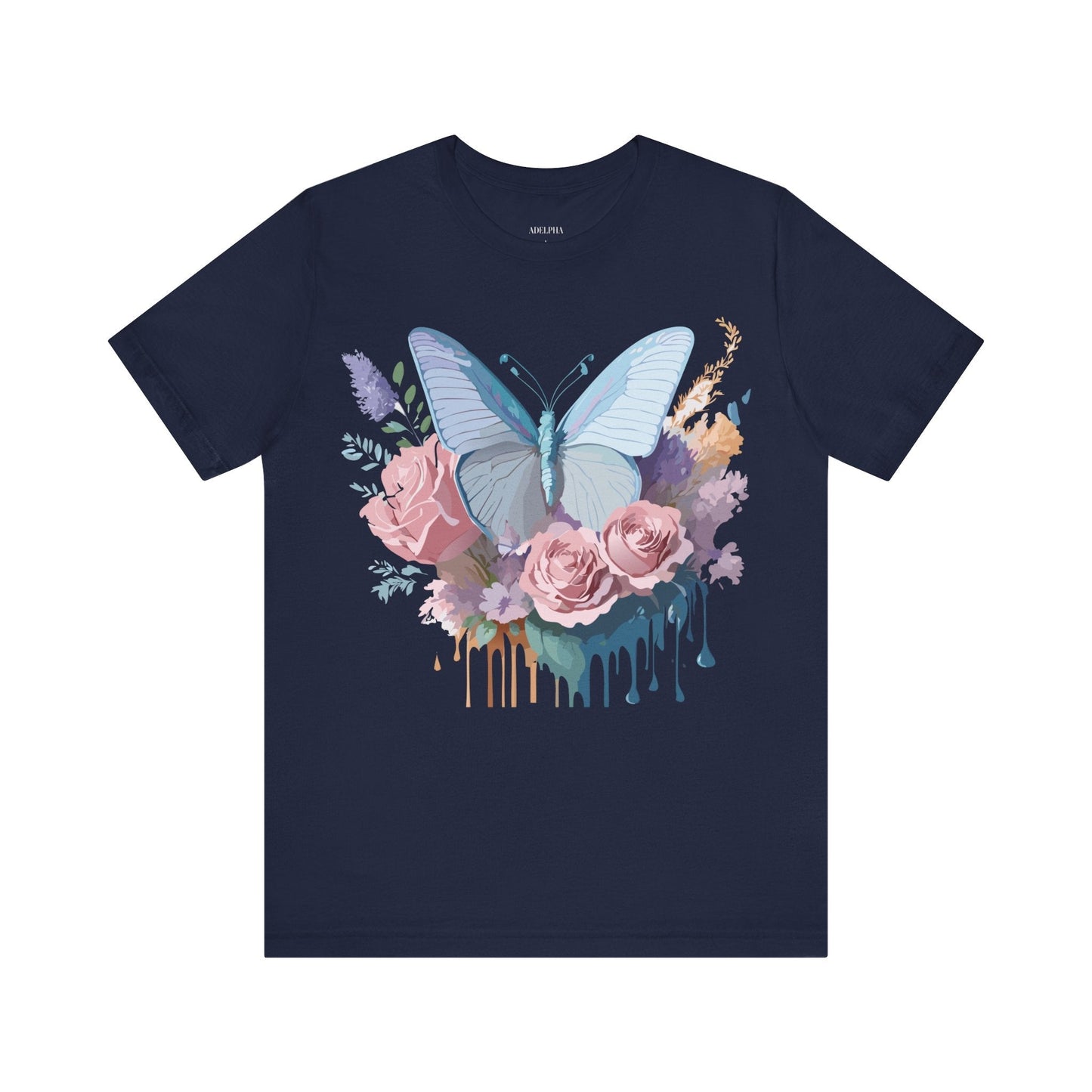 Butterfly Graphic Tee Unisex Jersey Short Sleeve Adelpha Vintage Art Design