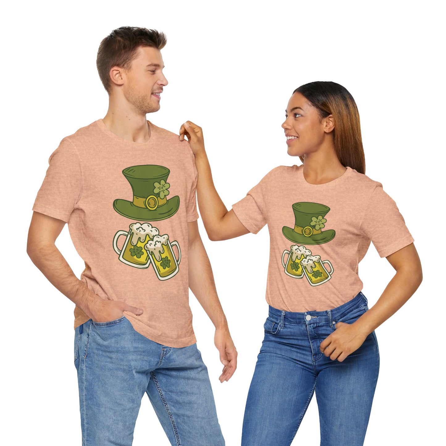 Unisex Cotton Tee Shirt with Lucky Prints