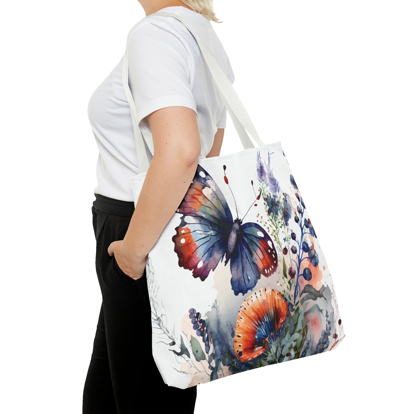 Canvas Bag with Butterfly Prints