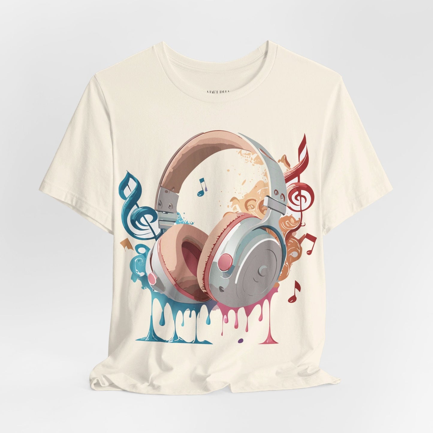 Music Graphic Unisex 100 Cotton Vintage Art with Musical Elements Tee 97