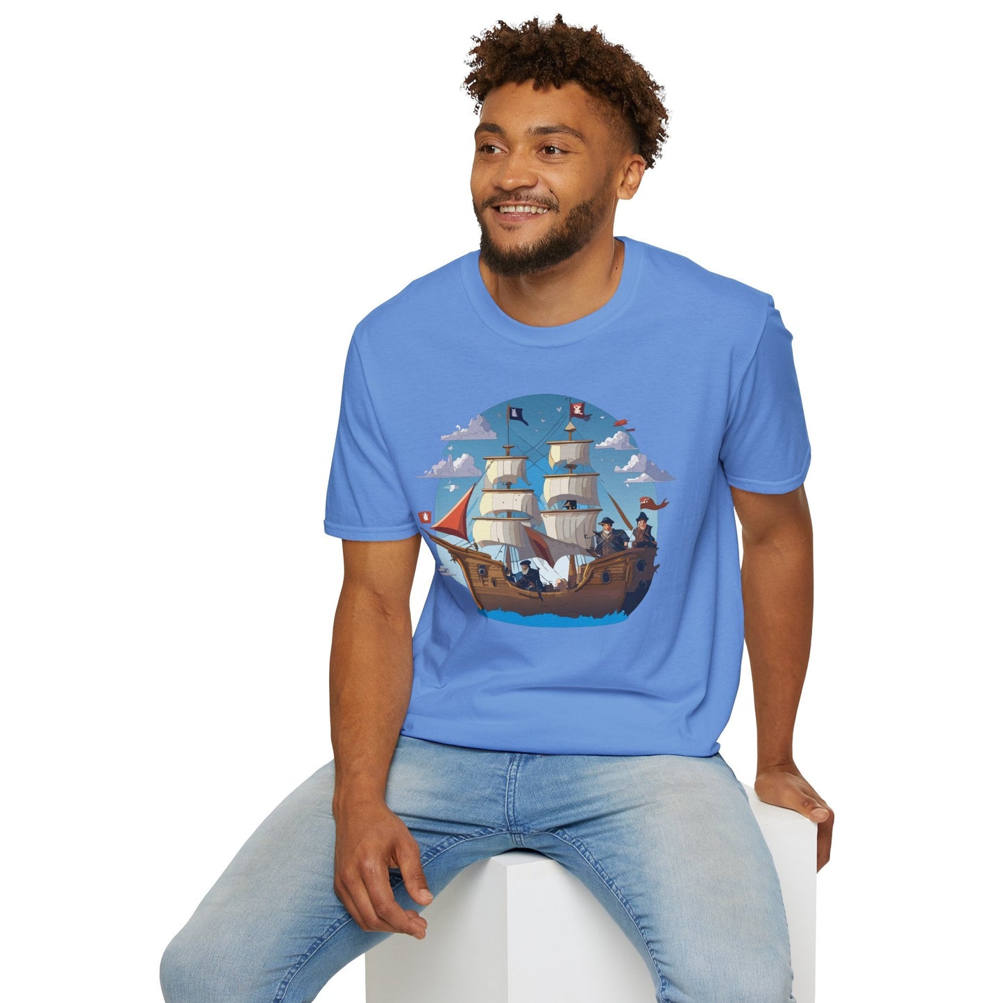 Ship T Shirts Frigate Vessel Tee Unisex Gildan Softstyle 64000 100 Percent Cotton