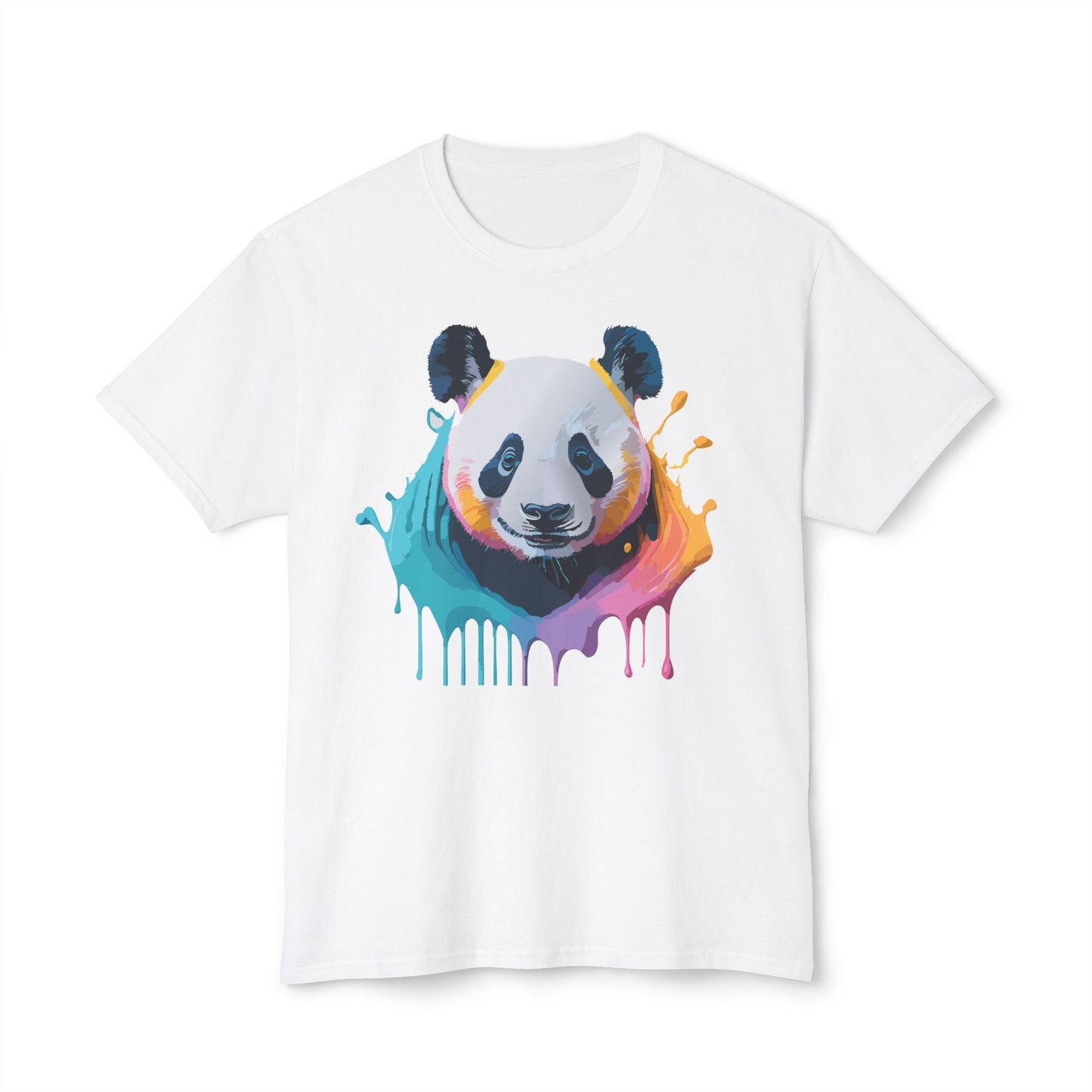 Unisex HD Cotton Panda T Shirt With Full Color Panda Art Print Made In USA Premium Fit For All Sizes