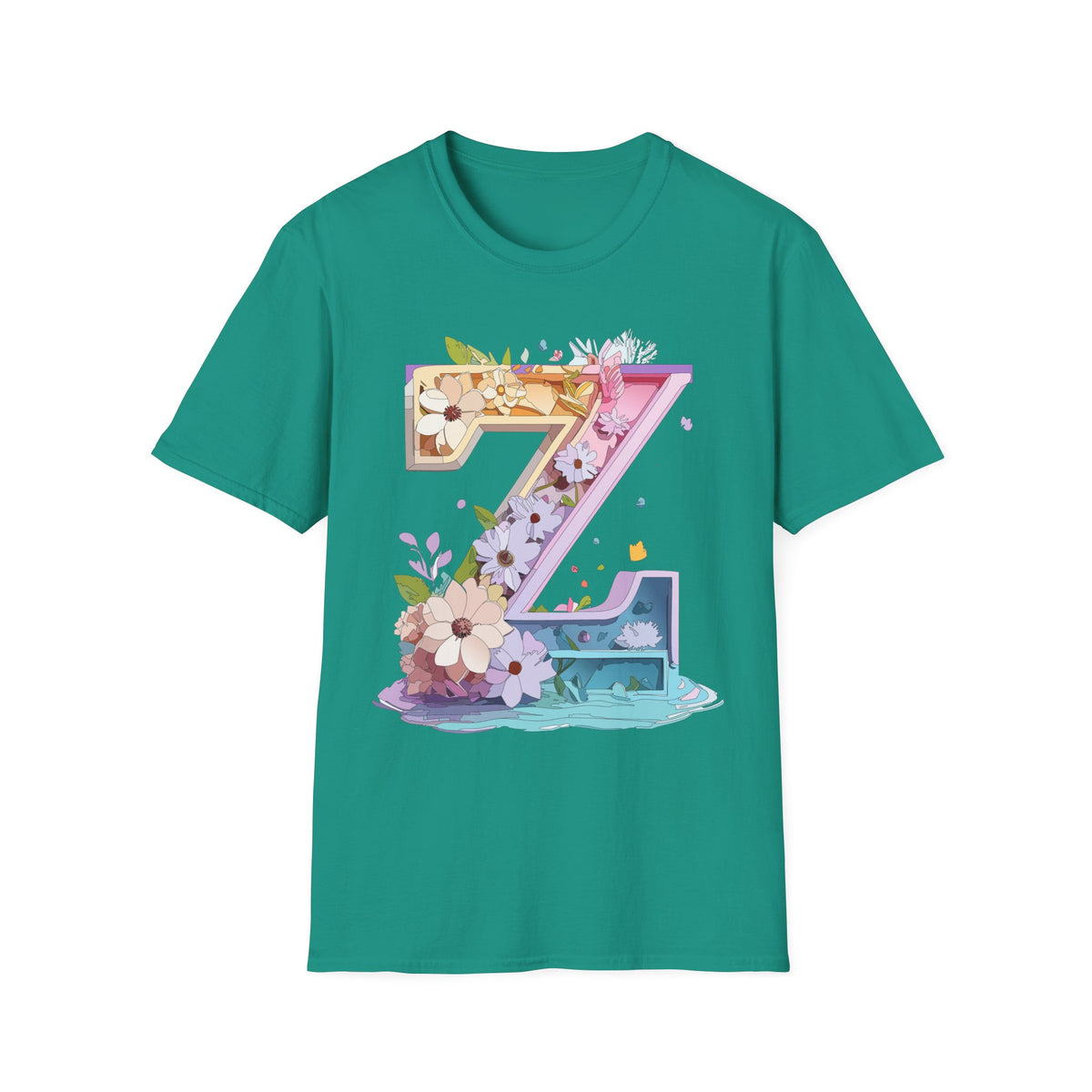 Floral Number 7 T-Shirt | Floral 7 Tee, Birthday 7th, Botanical Number Shirt