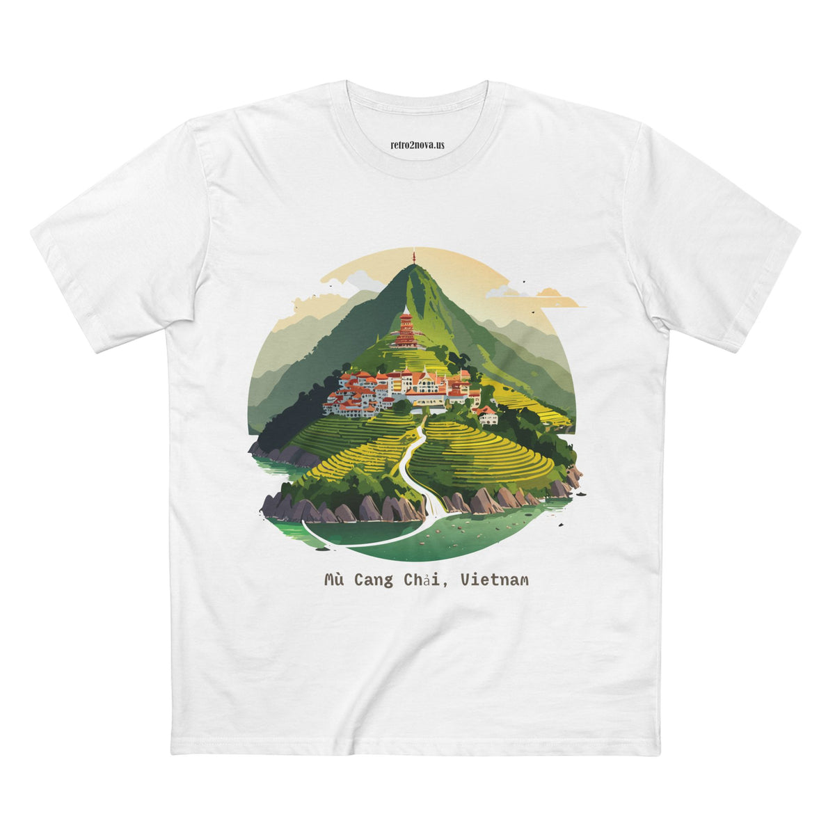 Mu Cang Chai Vietnam landscape tee | Sapa rice terraces mountain village