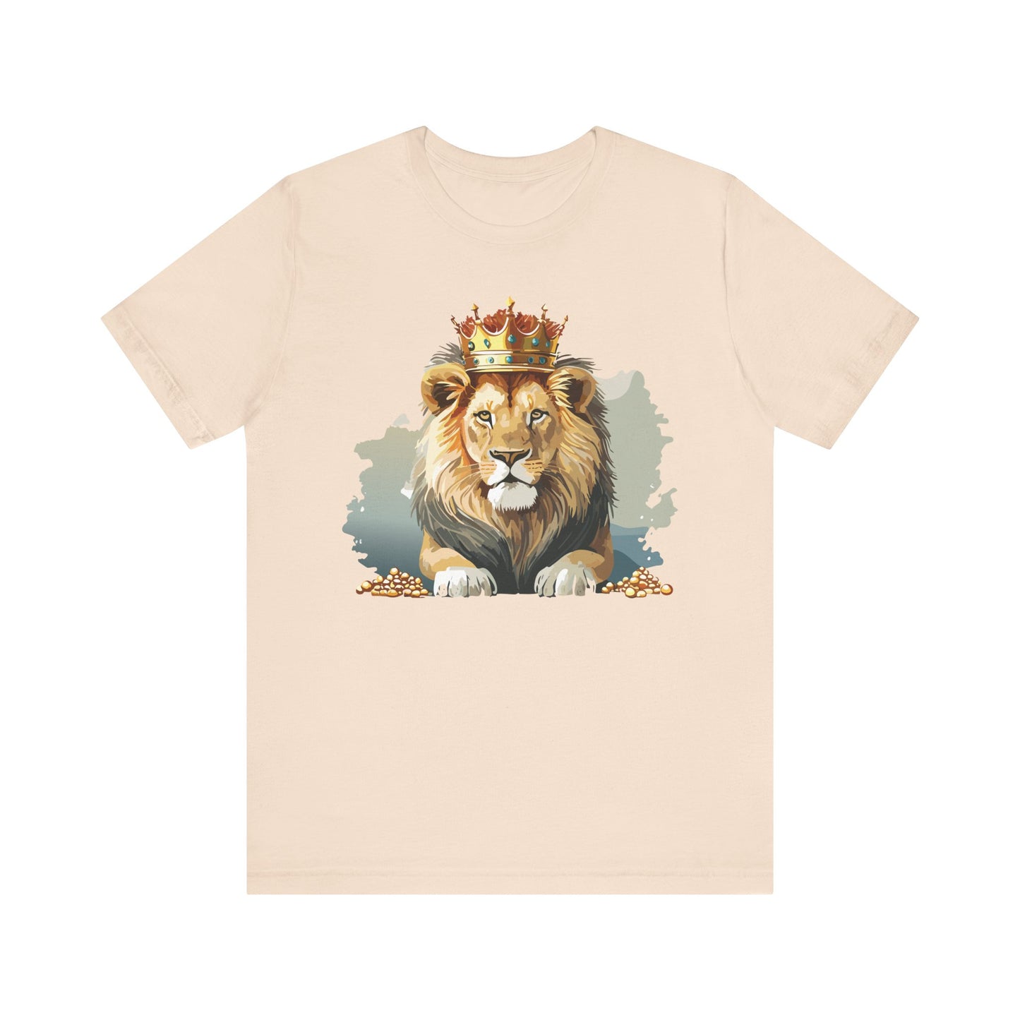 Majestic Lion Crown T-shirt, Animal Shirt, Lion Tee, Unisex Top, Birthday Gift, Shirt with Animal design
