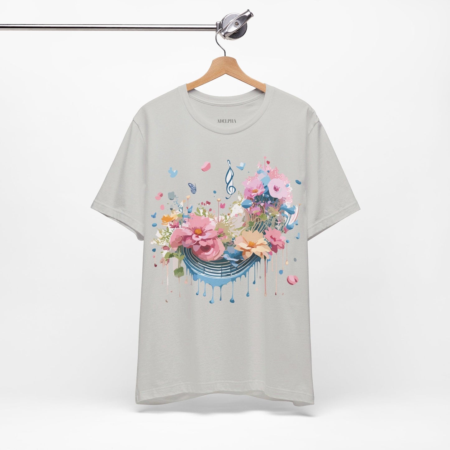 Adelpha Vintage Inspired Music Graphic Unisex T Shirt Tee For Everyday Casual Wear