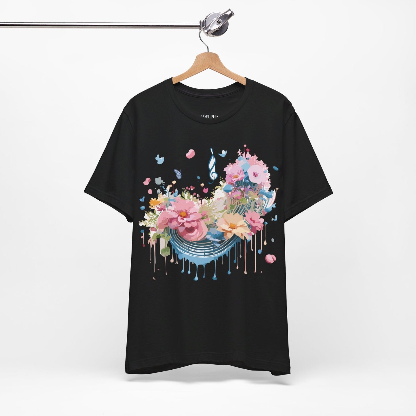 Music Graphic T Shirt Unisex Short Sleeve Jersey Tee Adelpha Vintage Inspired Art